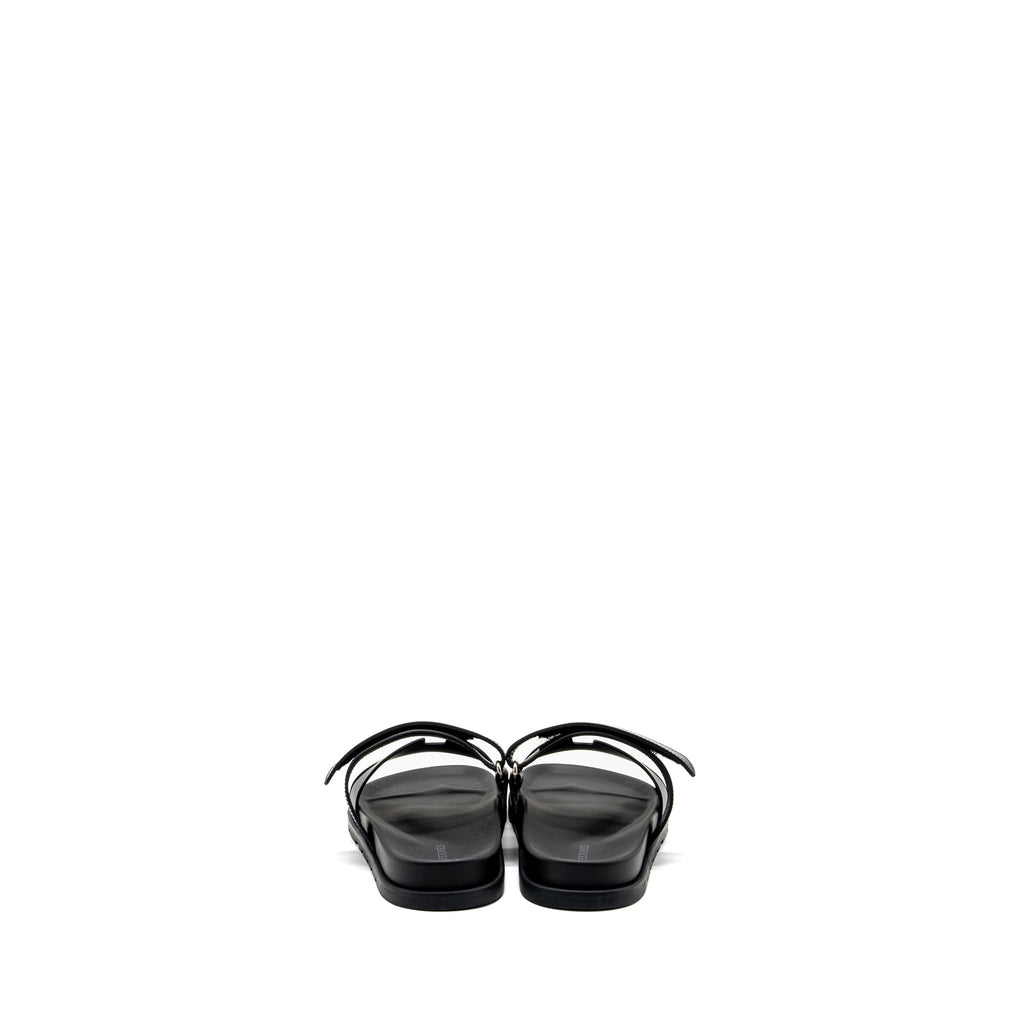 HERMES CHYPRE SANDALS CALFSKIN BLACK