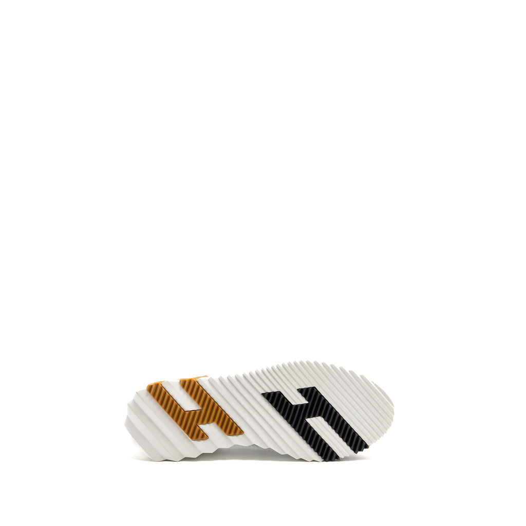 HERMES FEMME BOUNCING SNEAKER CROCHET KNIT/CALFSKIN BLANC