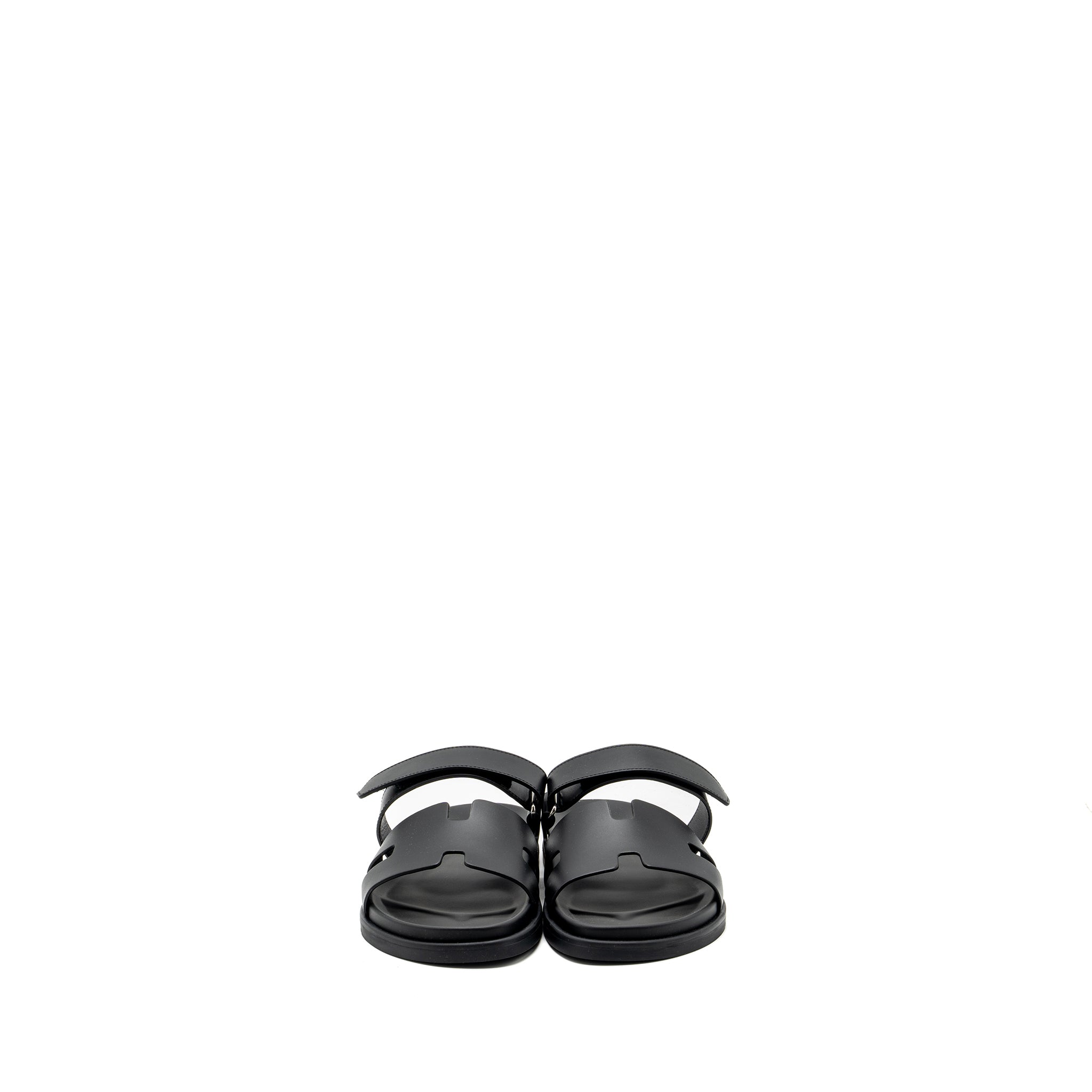 HERMES CHYPRE SANDALS CALFSKIN BLACK