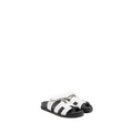 HERMES CHYPRE SANDALS WHITE/BLACK