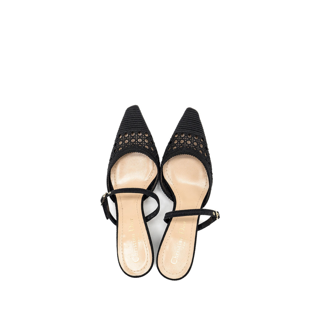 DIOR CAPTURE MULE SANDALS CANNAGE BLACK