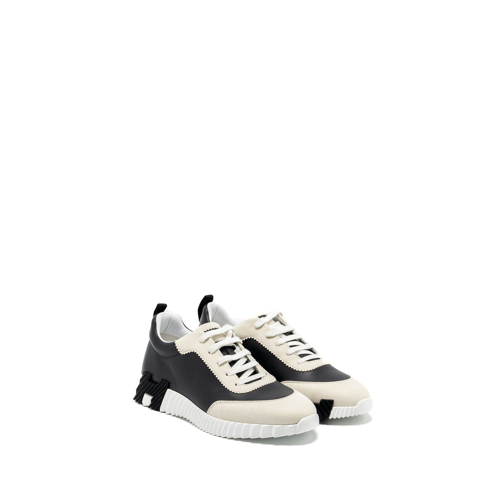 HERMES MEN’S BOUNCING SNEAKERS LEATHER BLACK/ WHITE MULTICOLOUR