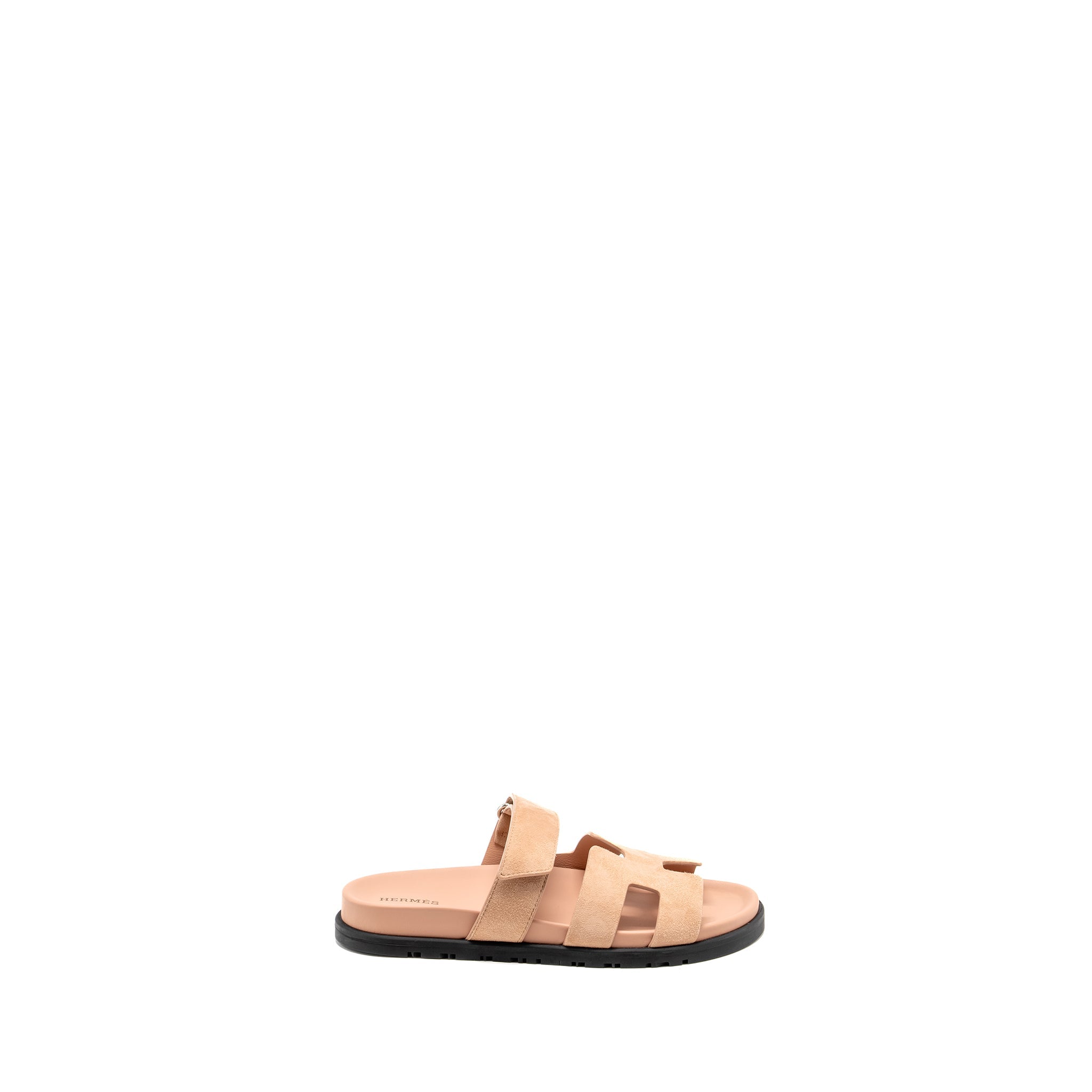 HERMES CHYPRE SANDALS CHÈVRE GOATSKIN / SUEDE NUDE