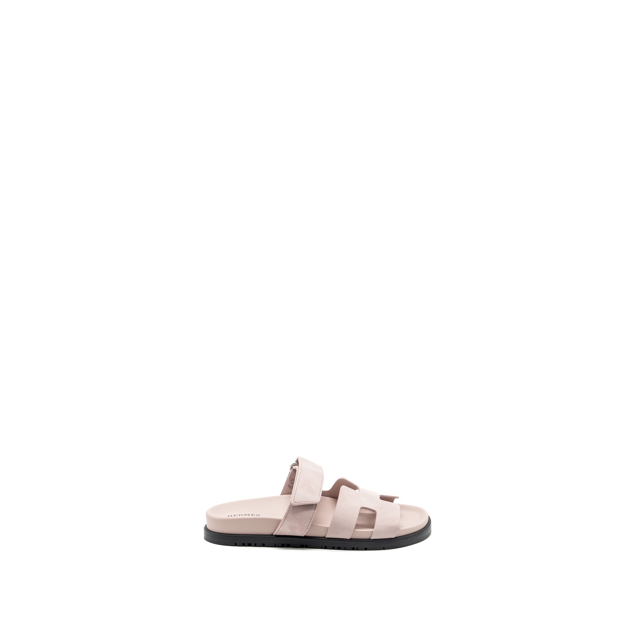 HERMES CHYPRE SANDALS SUEDE / MAUVE PALE