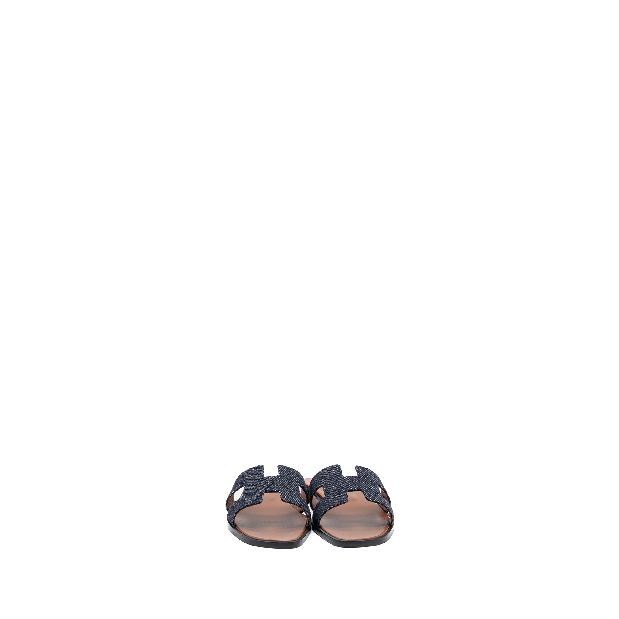 HERMES ORAN SANDALS BLEU BRUT