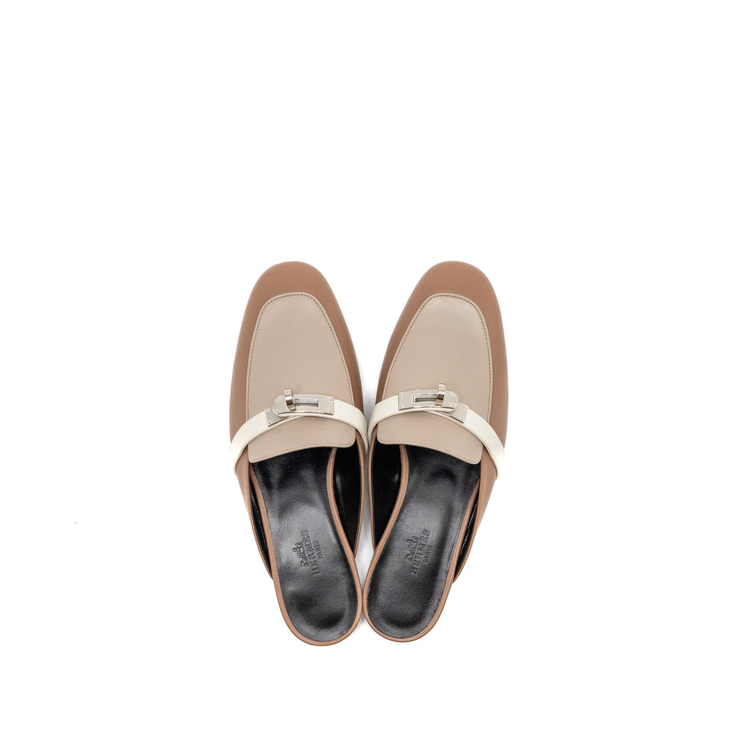 HERMES OZ MULE LEATHER BEIGE / MULTICOLOUR SHW