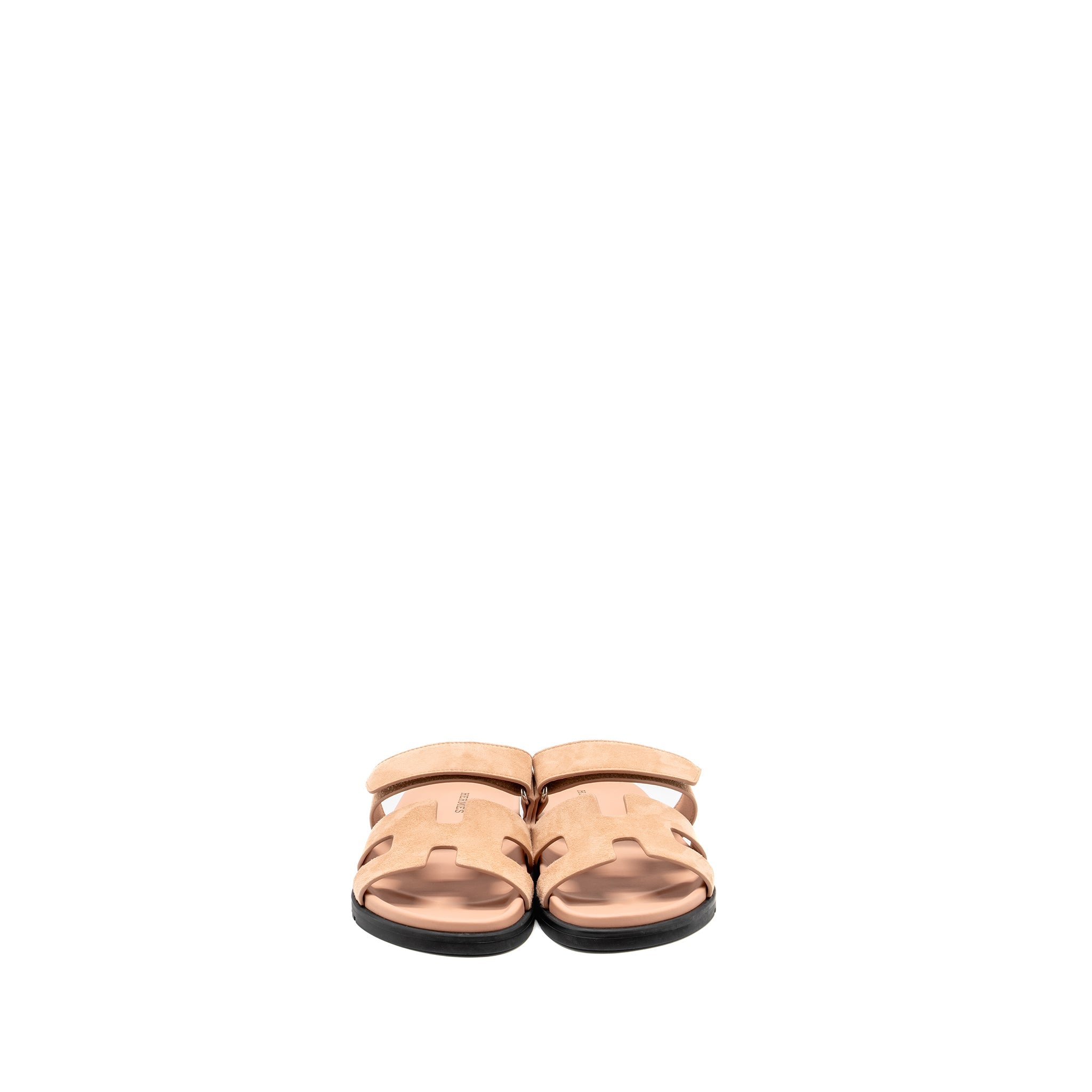 HERMES CHYPRE SANDALS CHÈVRE GOATSKIN / SUEDE NUDE