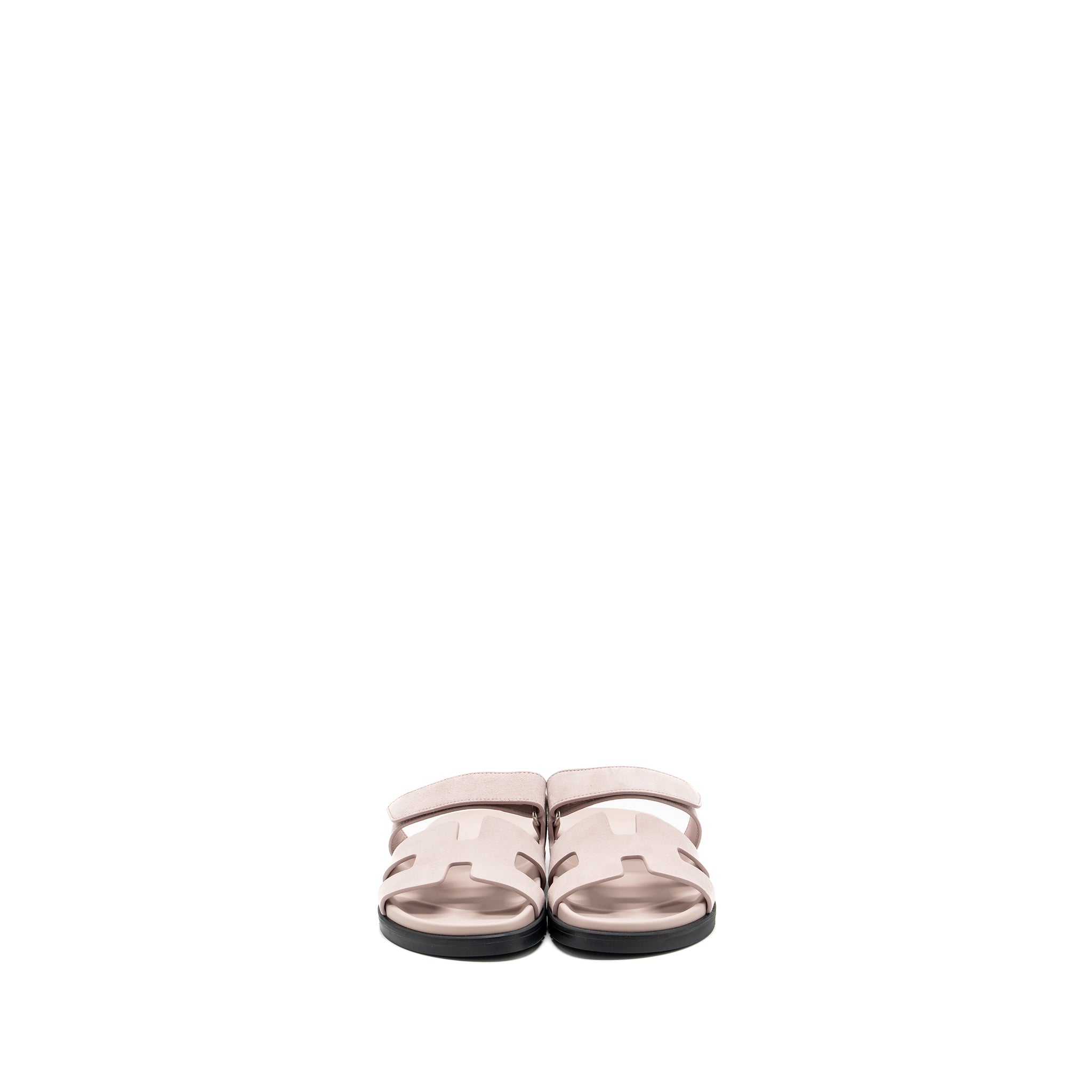 HERMES CHYPRE SANDALS SUEDE / MAUVE PALE