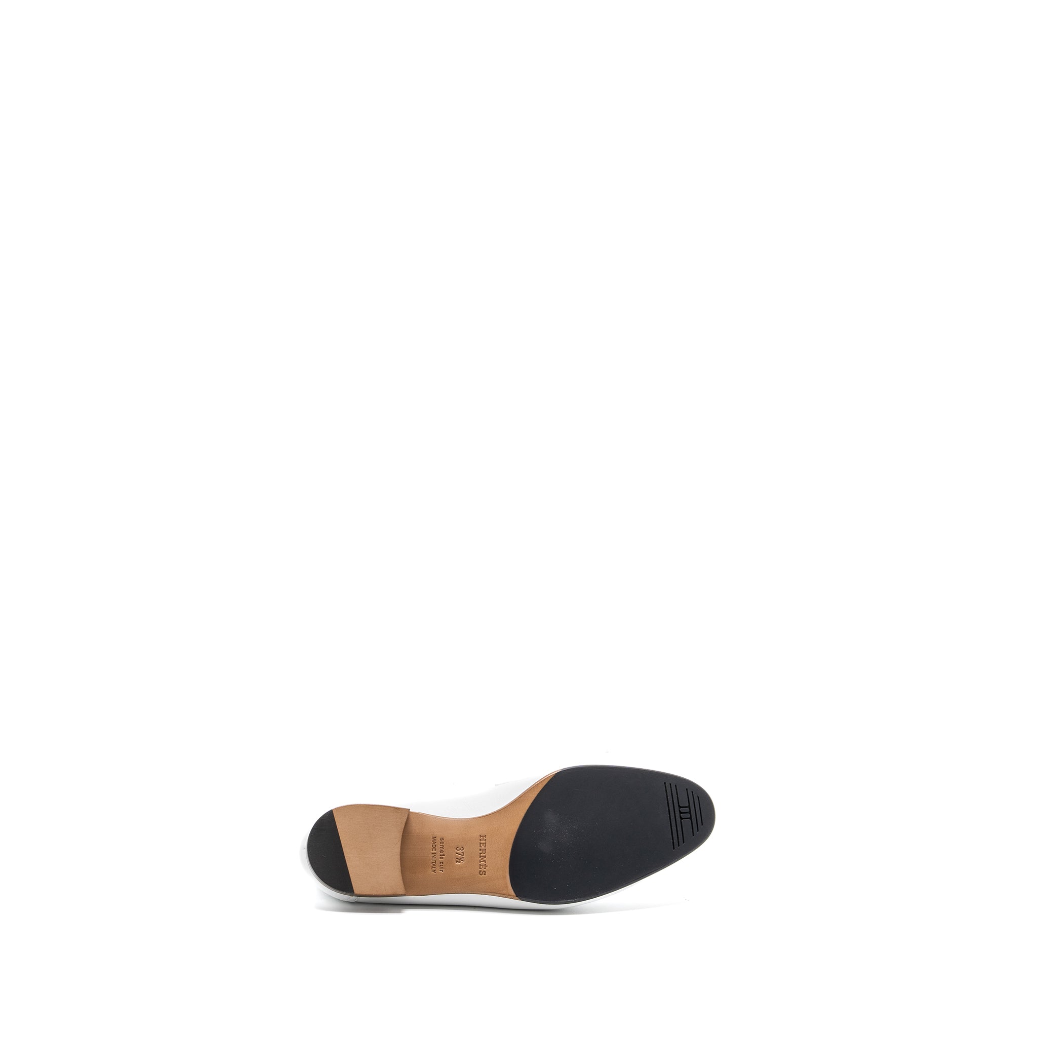HERMES PARIS LOAFER CALFSKIN WHITE RGHW