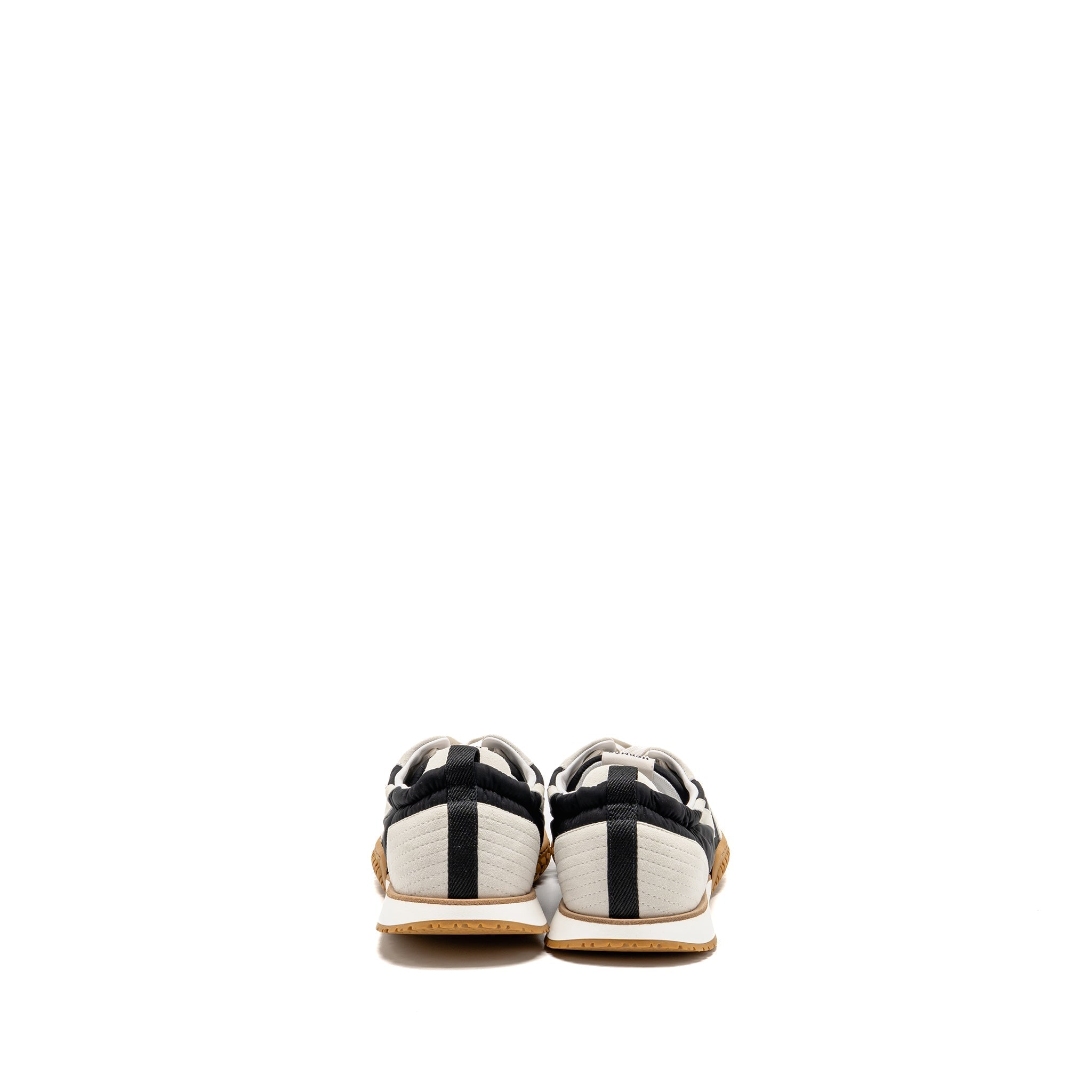 HERMES FEMME JET SNEAKER TECHNICAL CANVAS/SUEDE GOATSKIN NOIR/BLANC