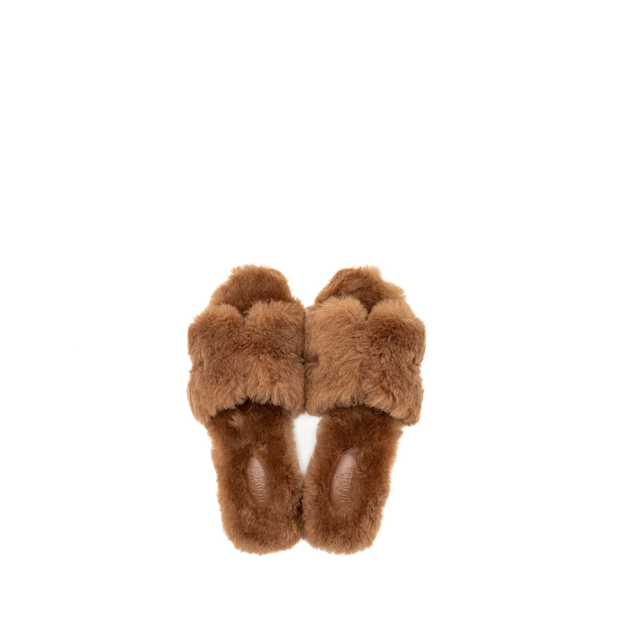 HERMES ORAN SANDALS PEAU LAINEE MER NATUREL