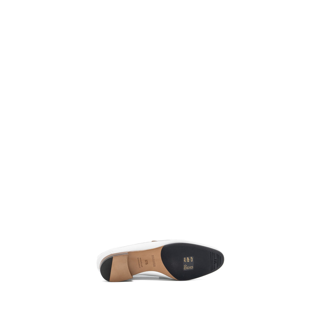 HERMES PARIS LOAFER CALFSKIN WHITE RGHW