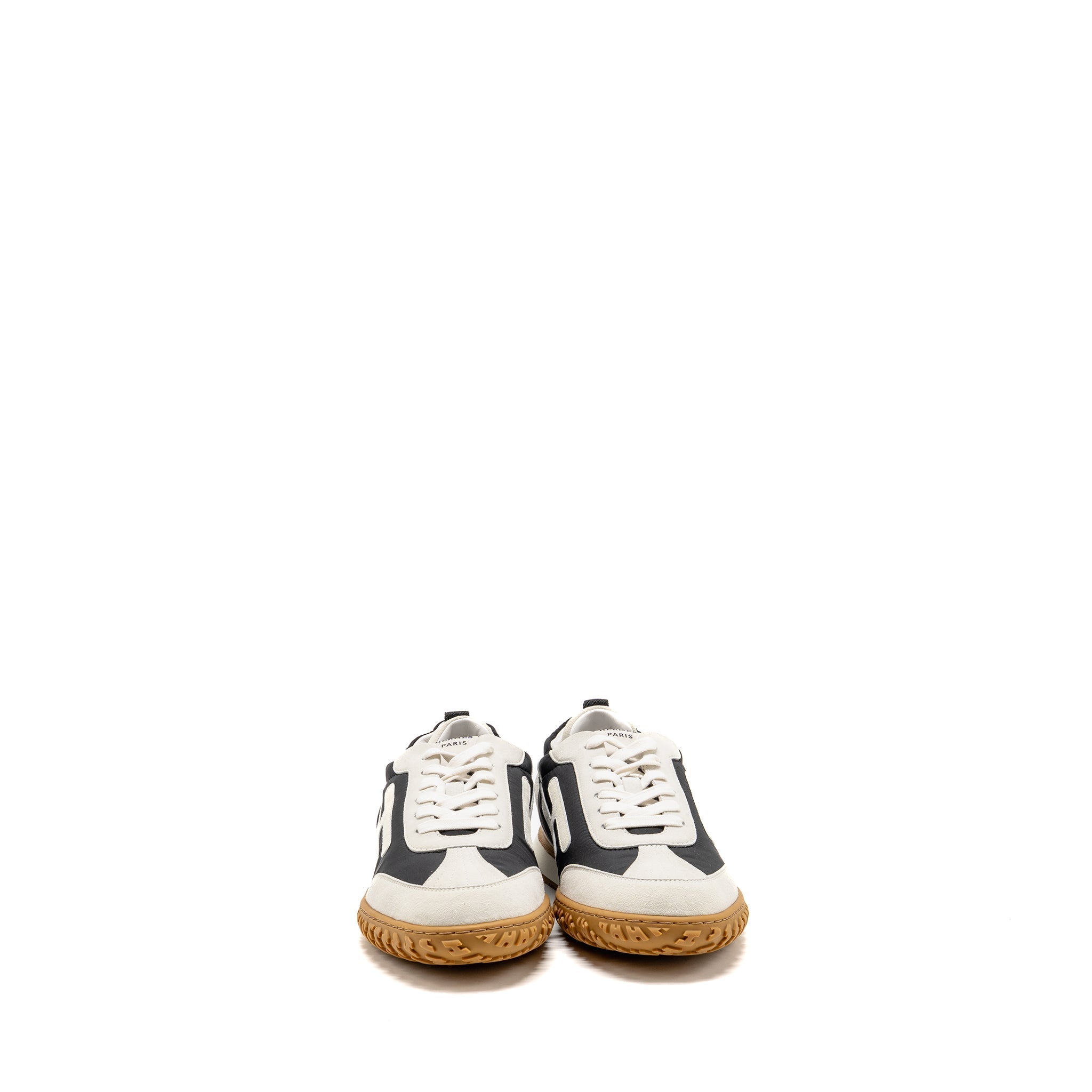 HERMES FEMME JET SNEAKER TECHNICAL CANVAS/SUEDE GOATSKIN NOIR/BLANC