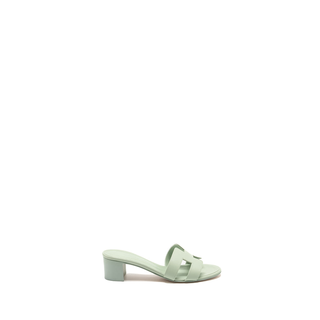 HERMES OASIS SANDAL CALFSKIN VERT D EAU