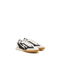 HERMES FEMME JET SNEAKER TECHNICAL CANVAS/SUEDE GOATSKIN NOIR/BLANC