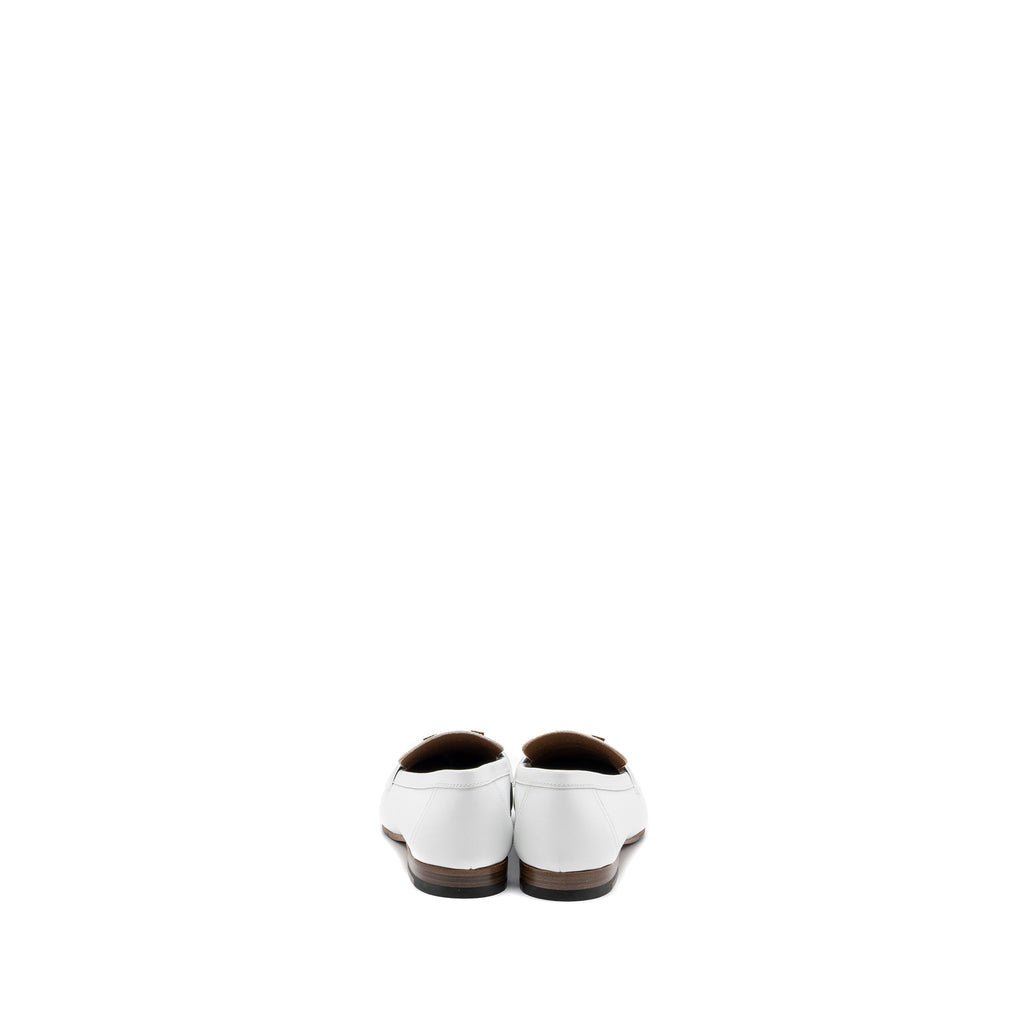 HERMES PARIS LOAFER CALFSKIN WHITE RGHW