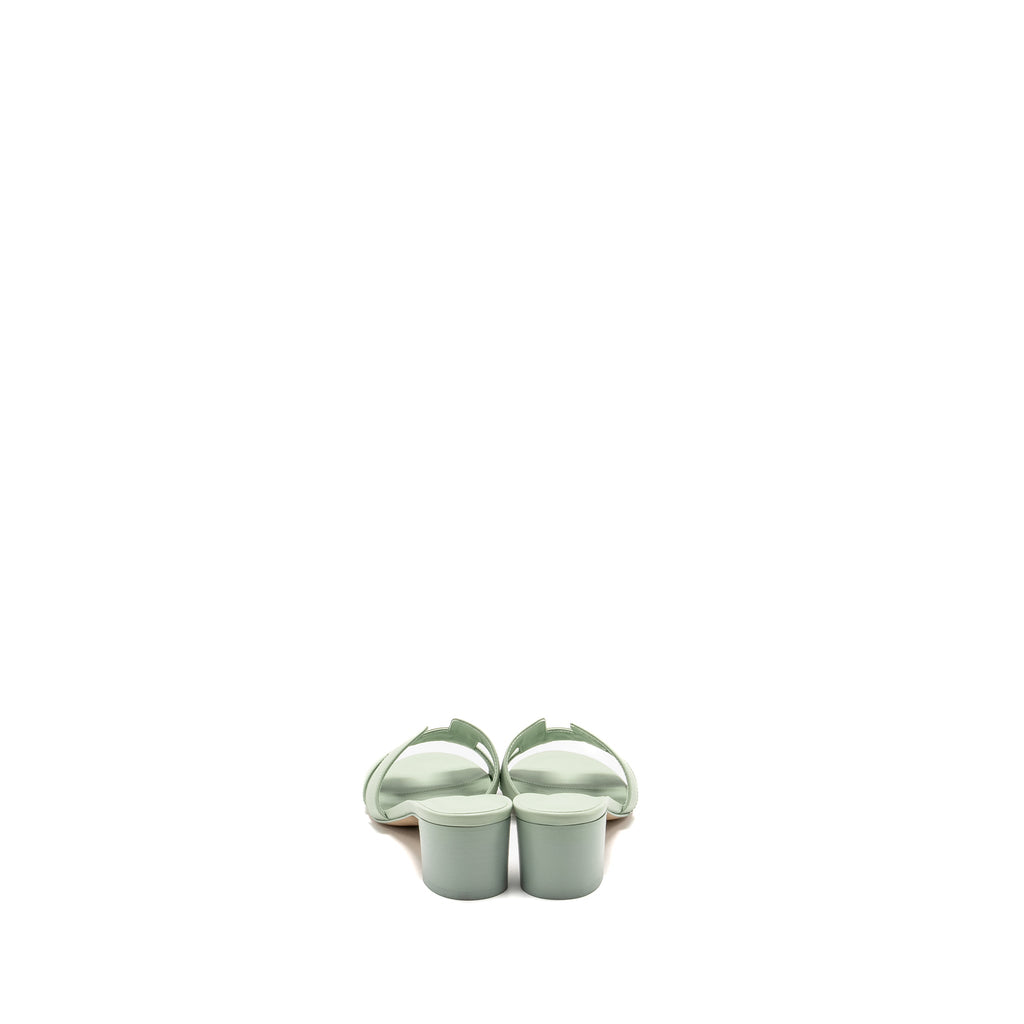 HERMES OASIS SANDAL CALFSKIN VERT D EAU