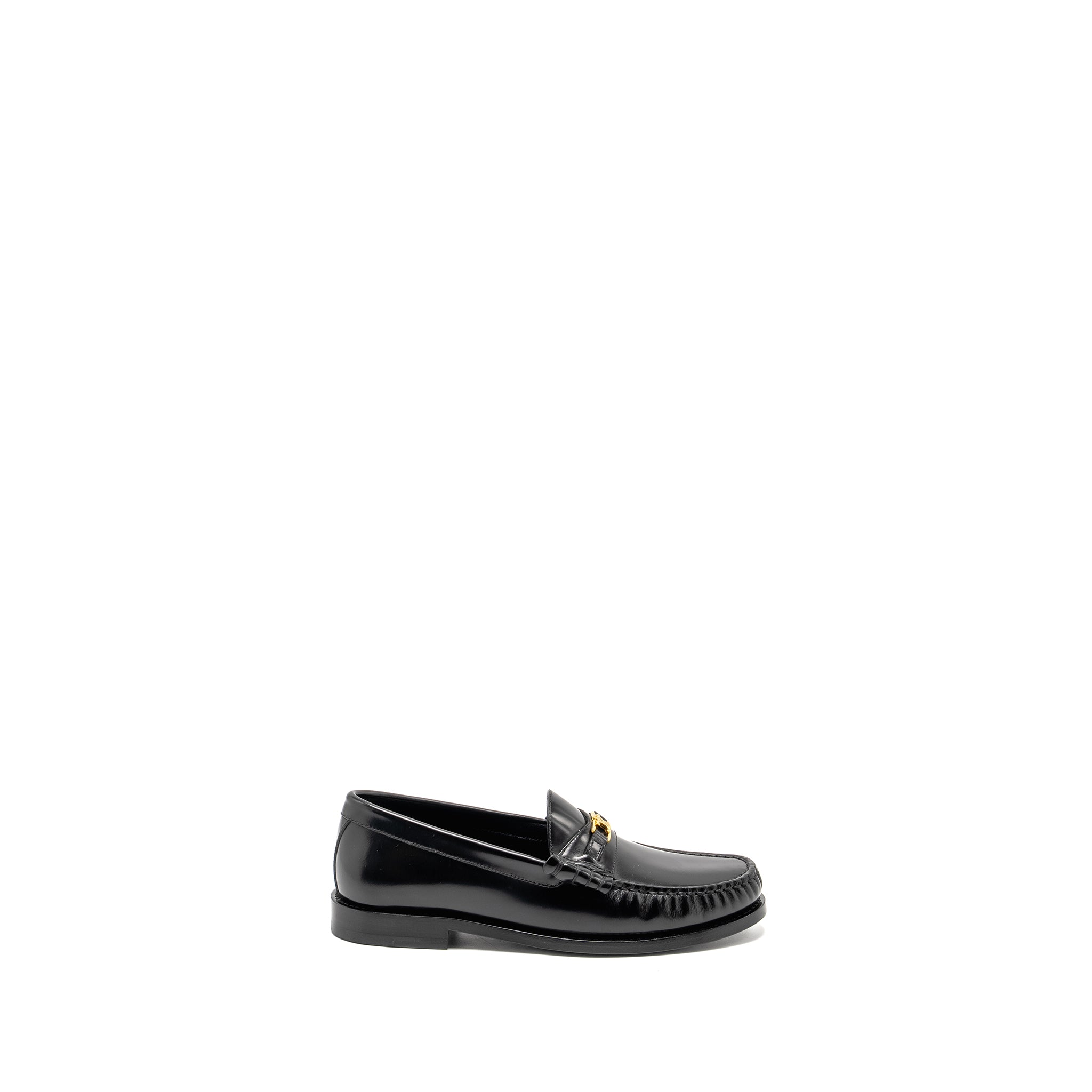 CELINE TRIOMPHE LOAFER POLISHED CALFSKIN BLACK GHW