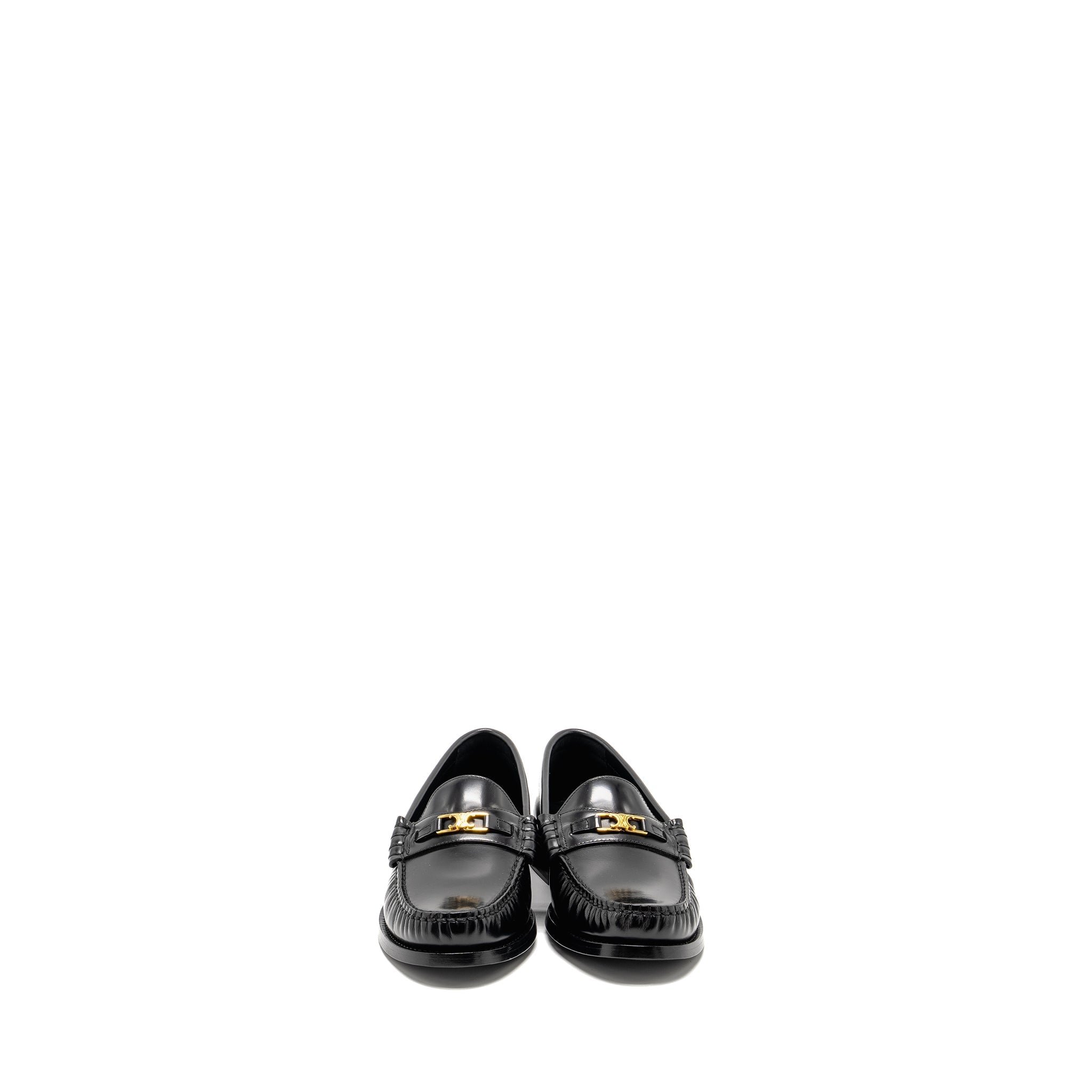 CELINE TRIOMPHE LOAFER POLISHED CALFSKIN BLACK GHW