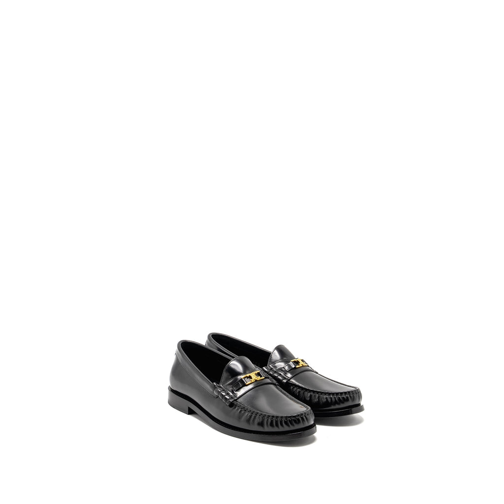 CELINE TRIOMPHE LOAFER POLISHED CALFSKIN BLACK GHW