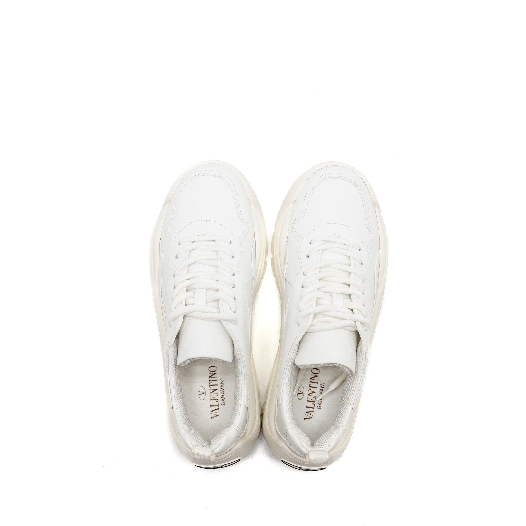 VALENTINO BANSI CHUNKY SNEAKERS CALFSKIN WHITE