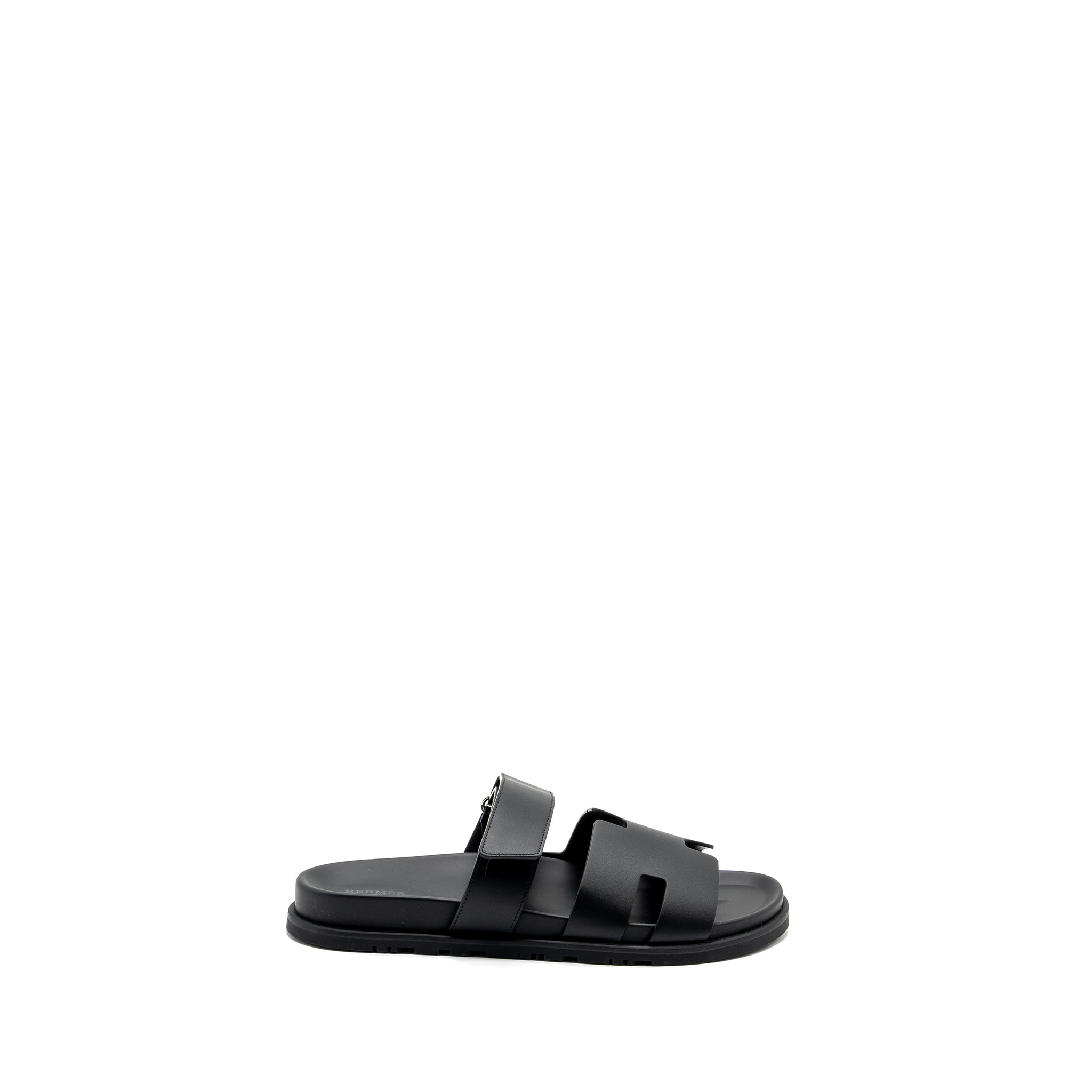 HERMES CHYPRE SANDALS BLACK