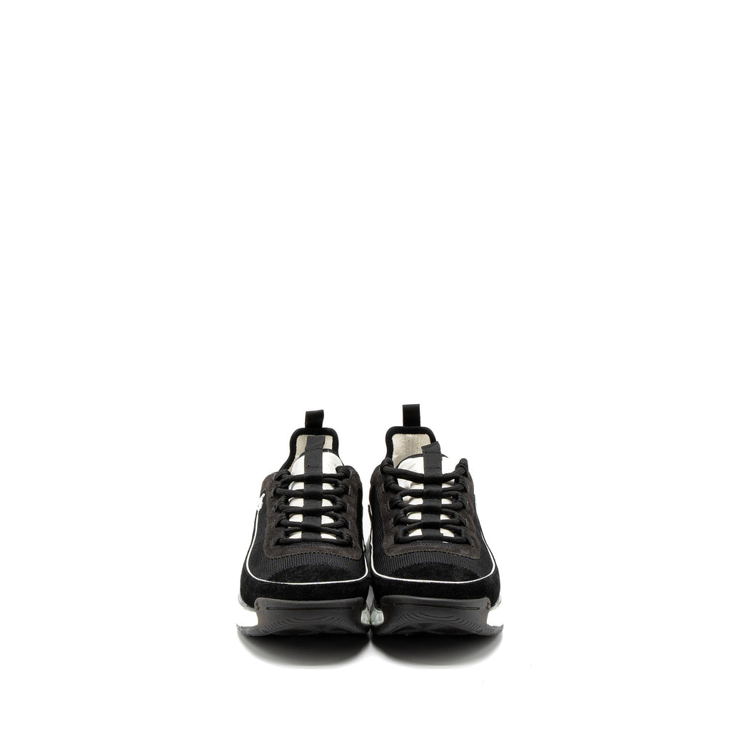 CHANEL CLASSIC SNEAKER FABRIC/SUEDE CALFSKIN BLACK/WHITE