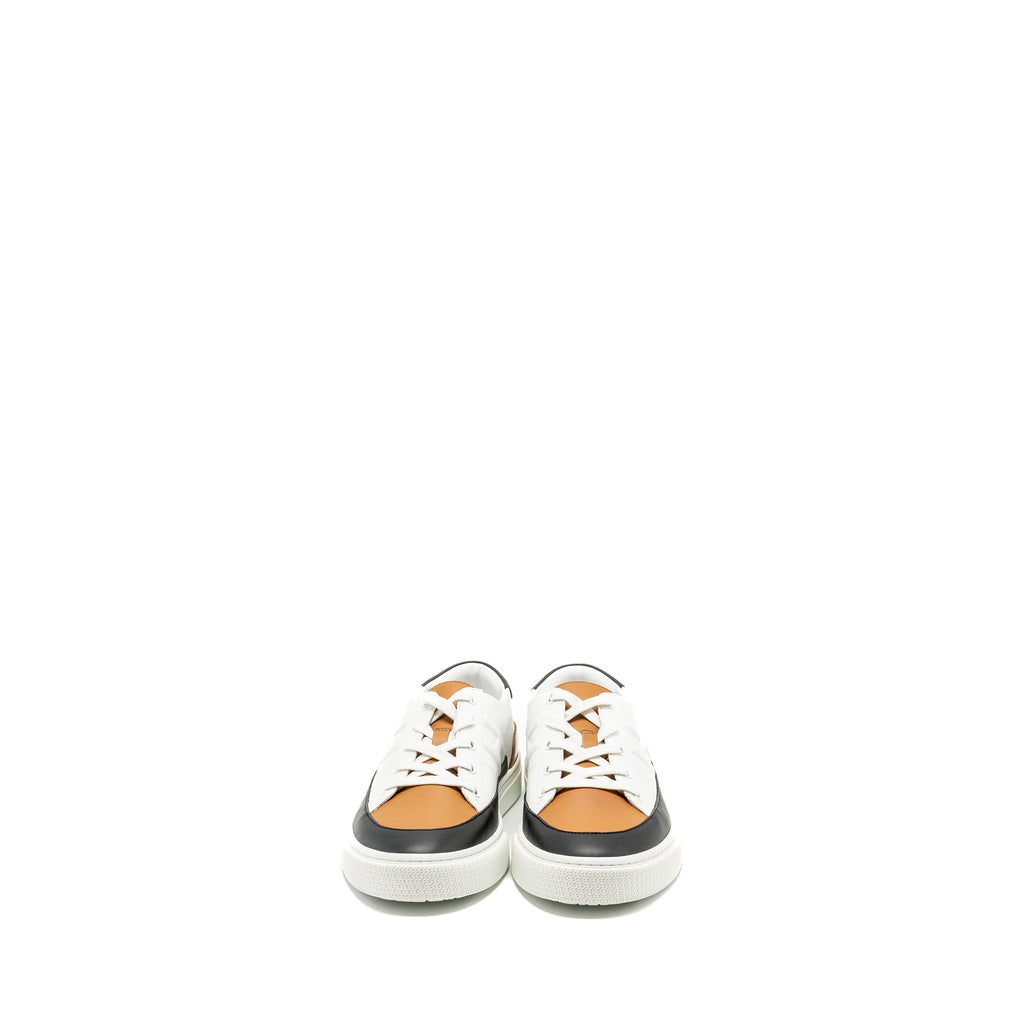 HERMES HOMME DEEP SNEAKER CALFSKIN WHITE/NATURAL/BLACK