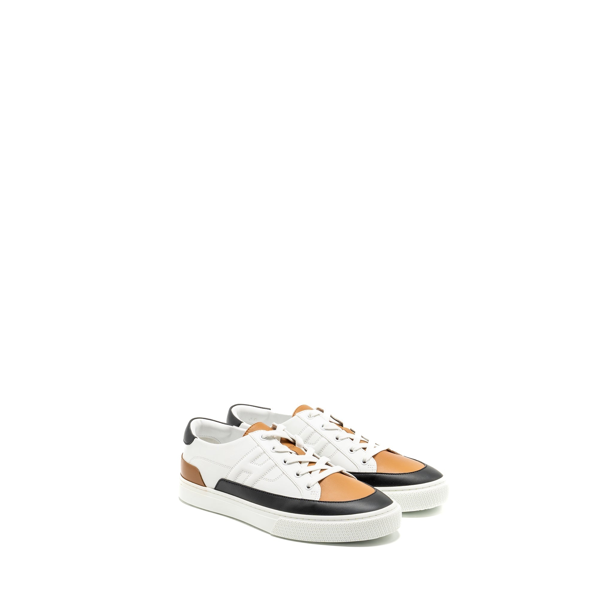 HERMES HOMME DEEP SNEAKER CALFSKIN WHITE/NATURAL/BLACK
