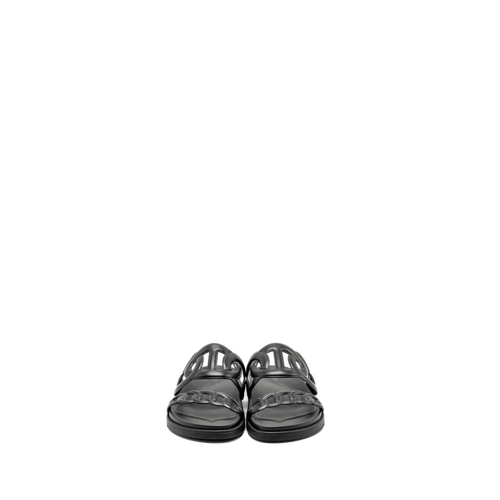 HERMES EXTRA SANDALS NAPPA BLACK