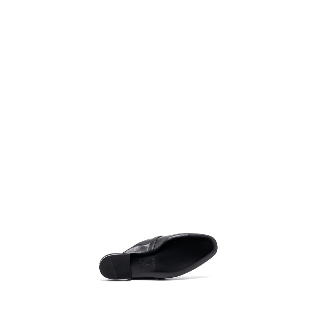 HERMES OZ MULE GOATSKIN BLACK SHW