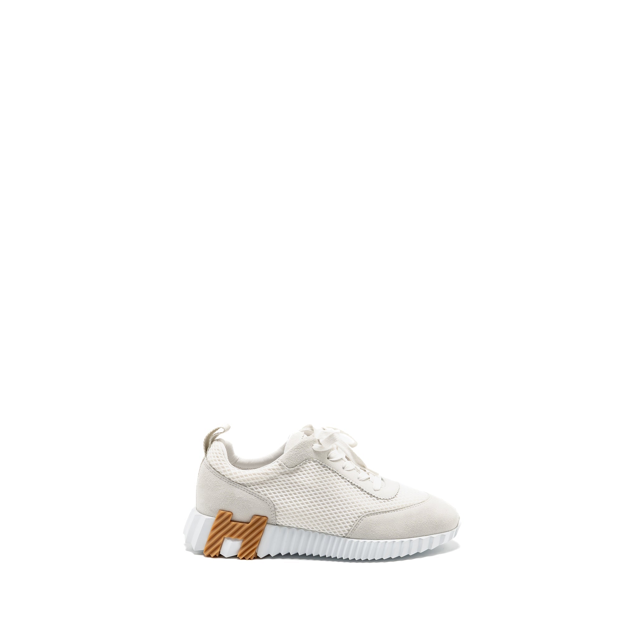 HERMES FEMME BOUNCING SNEAKER MESH/SUEDE BLANC/MULTICOLOUR
