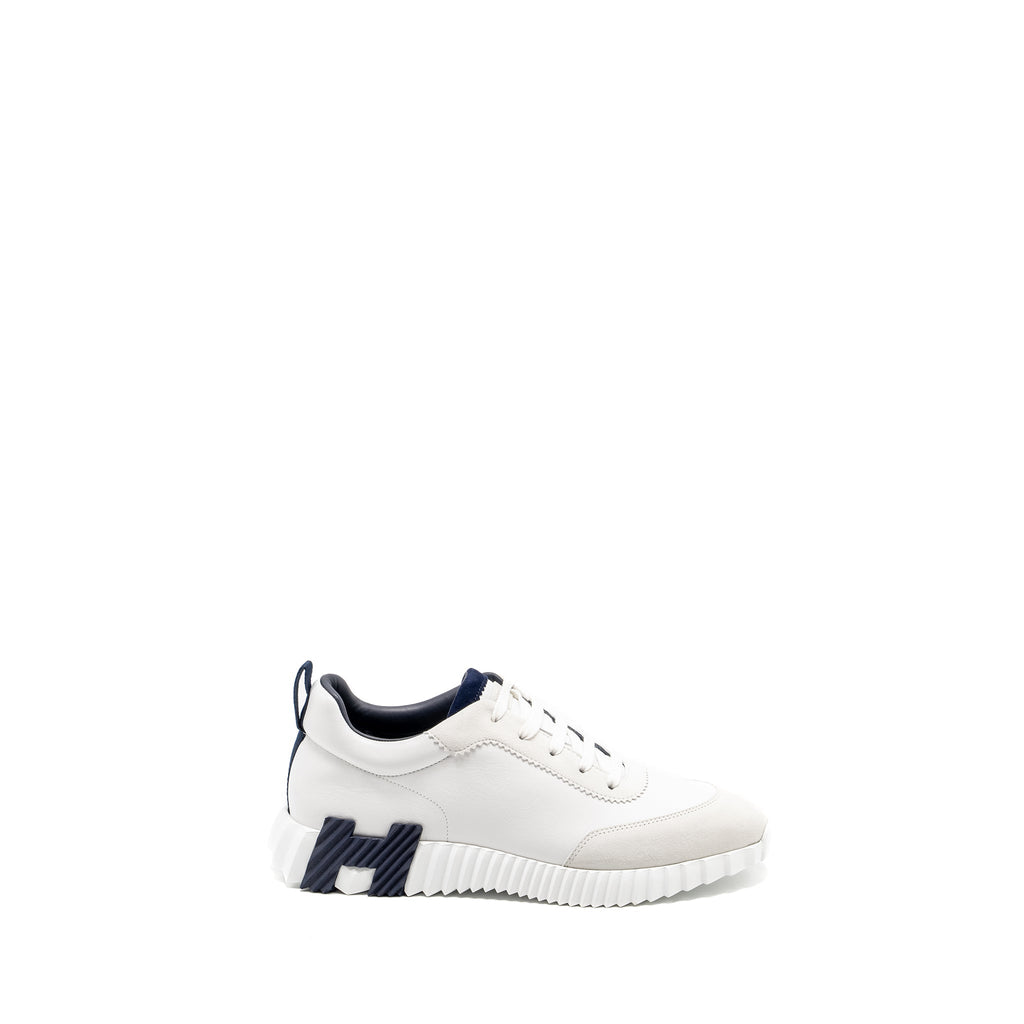 HERMES HOMME BOUNCING SNEAKER LEATHER BLANC/NOIR
