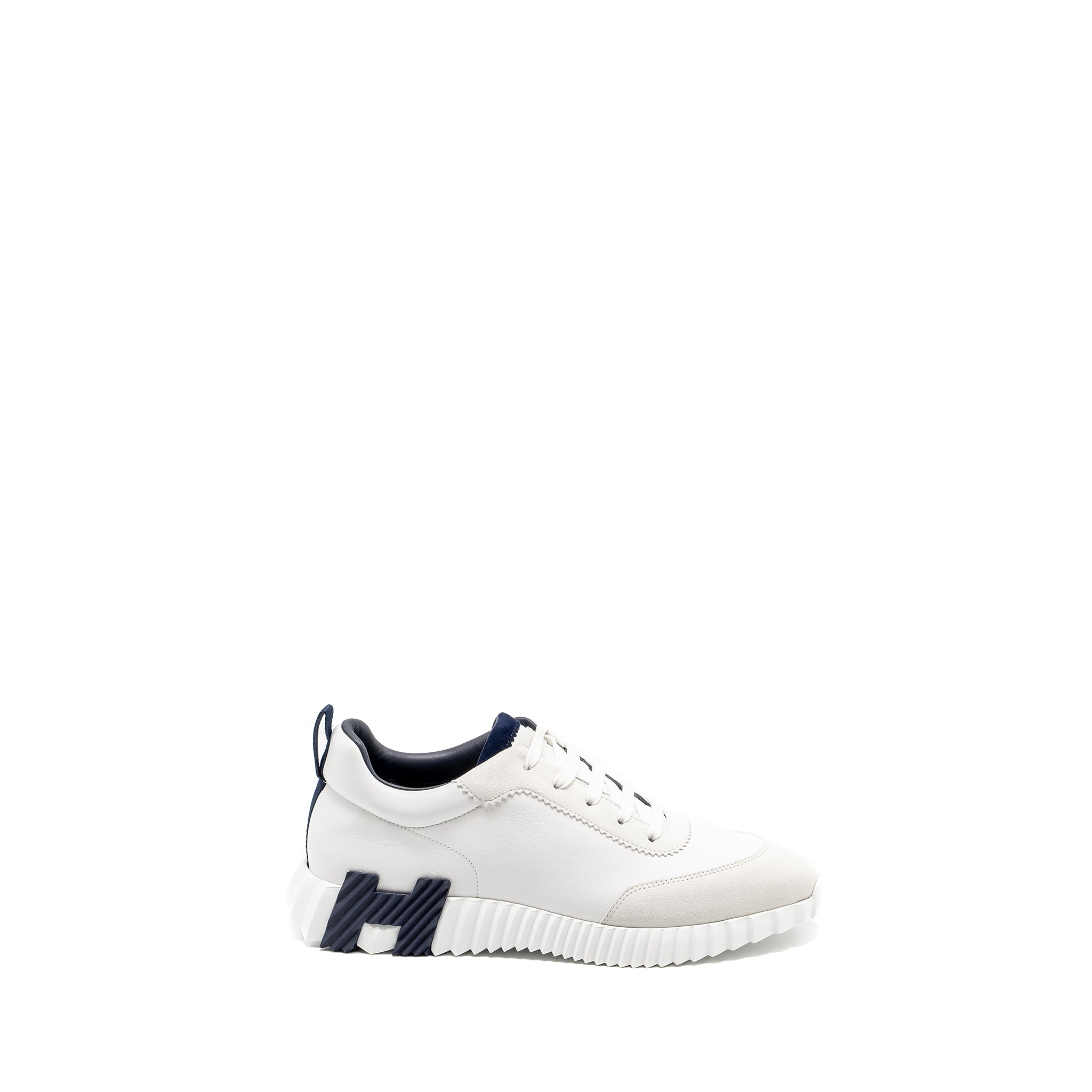 HERMES HOMME BOUNCING SNEAKER LEATHER BLANC/NOIR