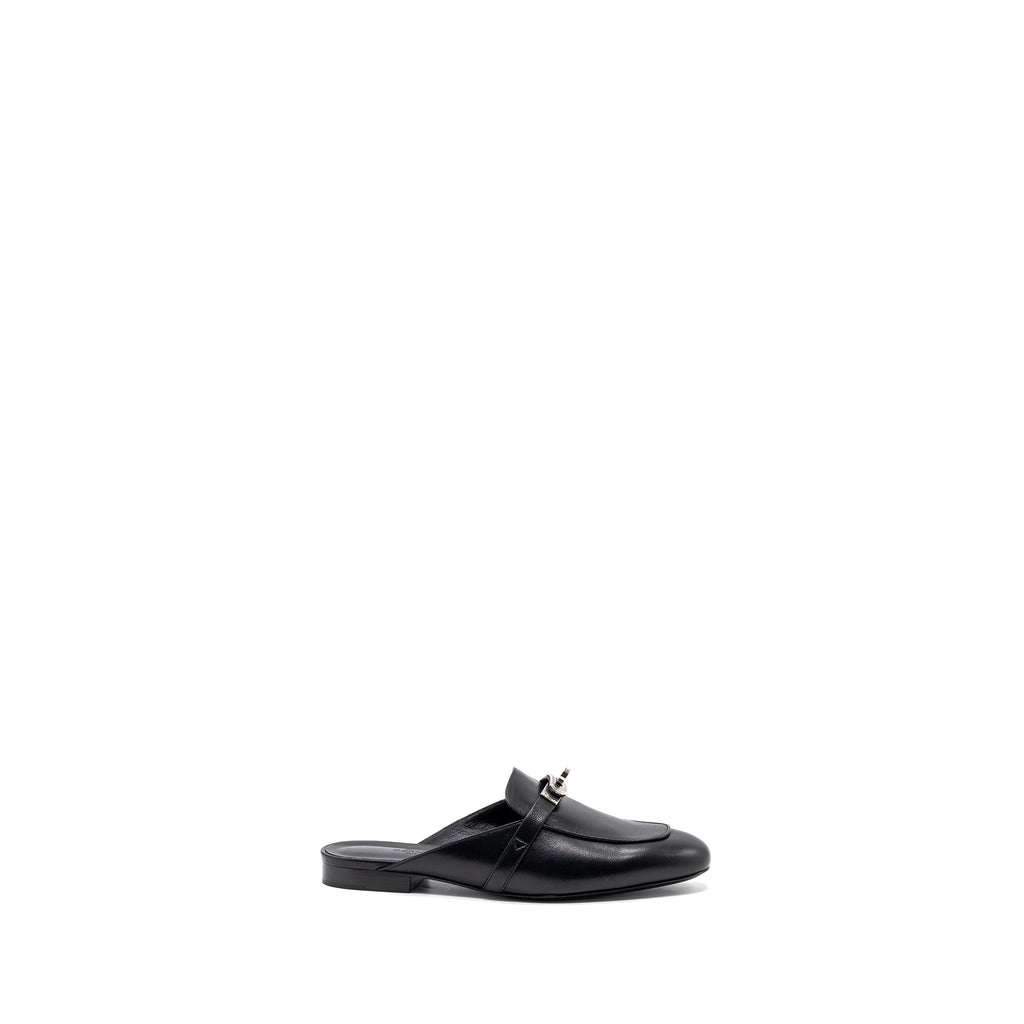 HERMES OZ MULE GOATSKIN BLACK SHW