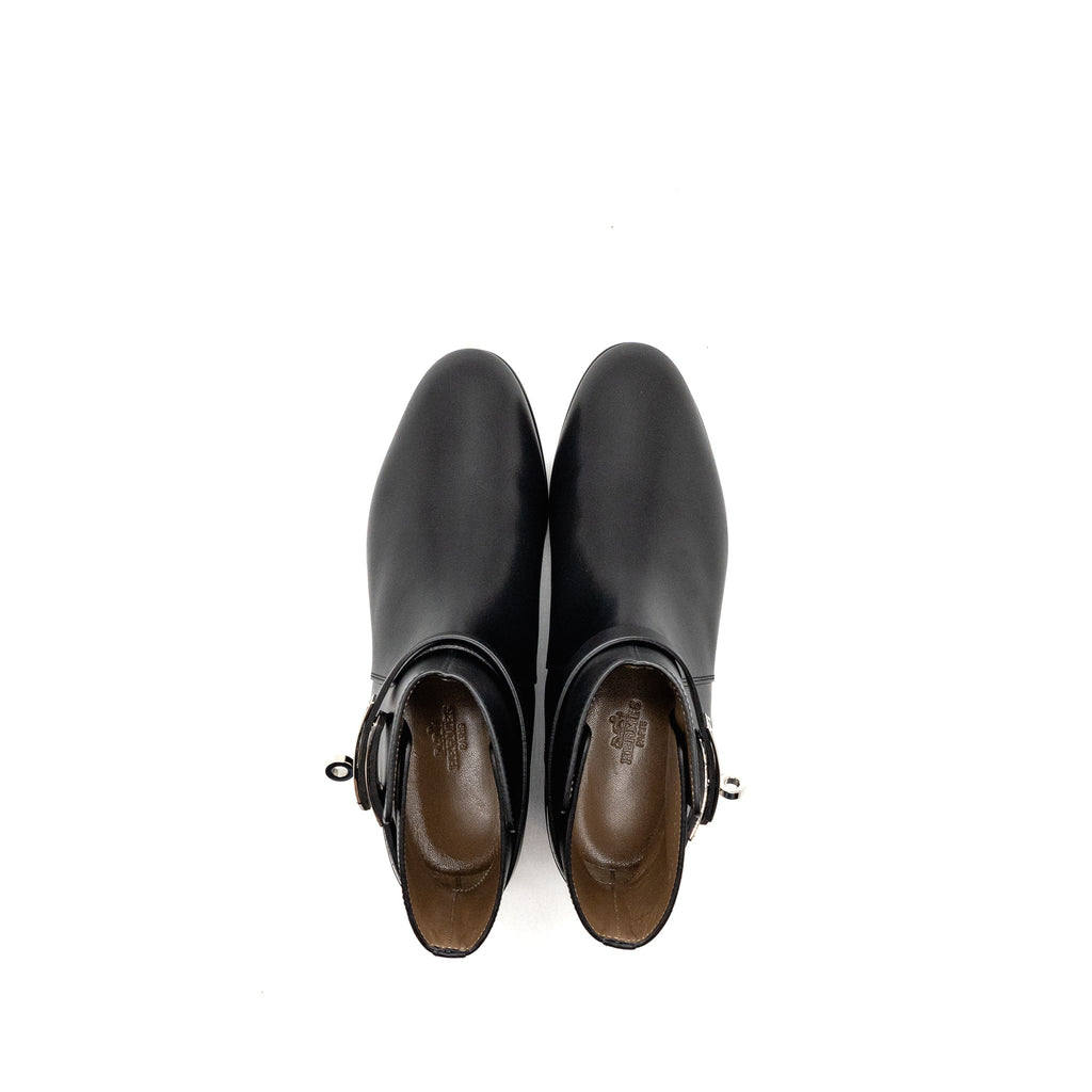 HERMES NEO ANKLE BOOTS CALFSKIN BLACK SHW
