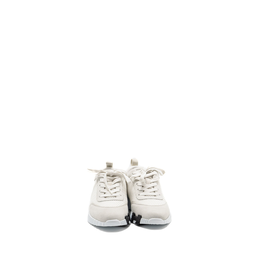 HERMES FEMME BOUNCING SNEAKER MESH/SUEDE BLANC/MULTICOLOUR