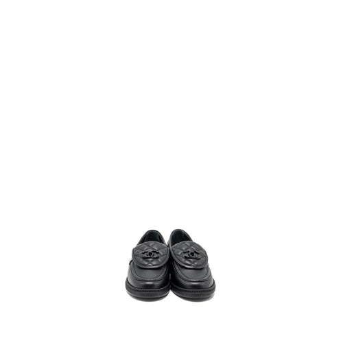 CHANEL 24C QUILTED CC LOGO LOAFER SO BLACK