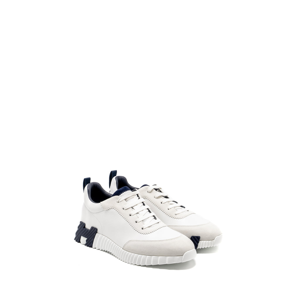 HERMES HOMME BOUNCING SNEAKER LEATHER BLANC/NOIR