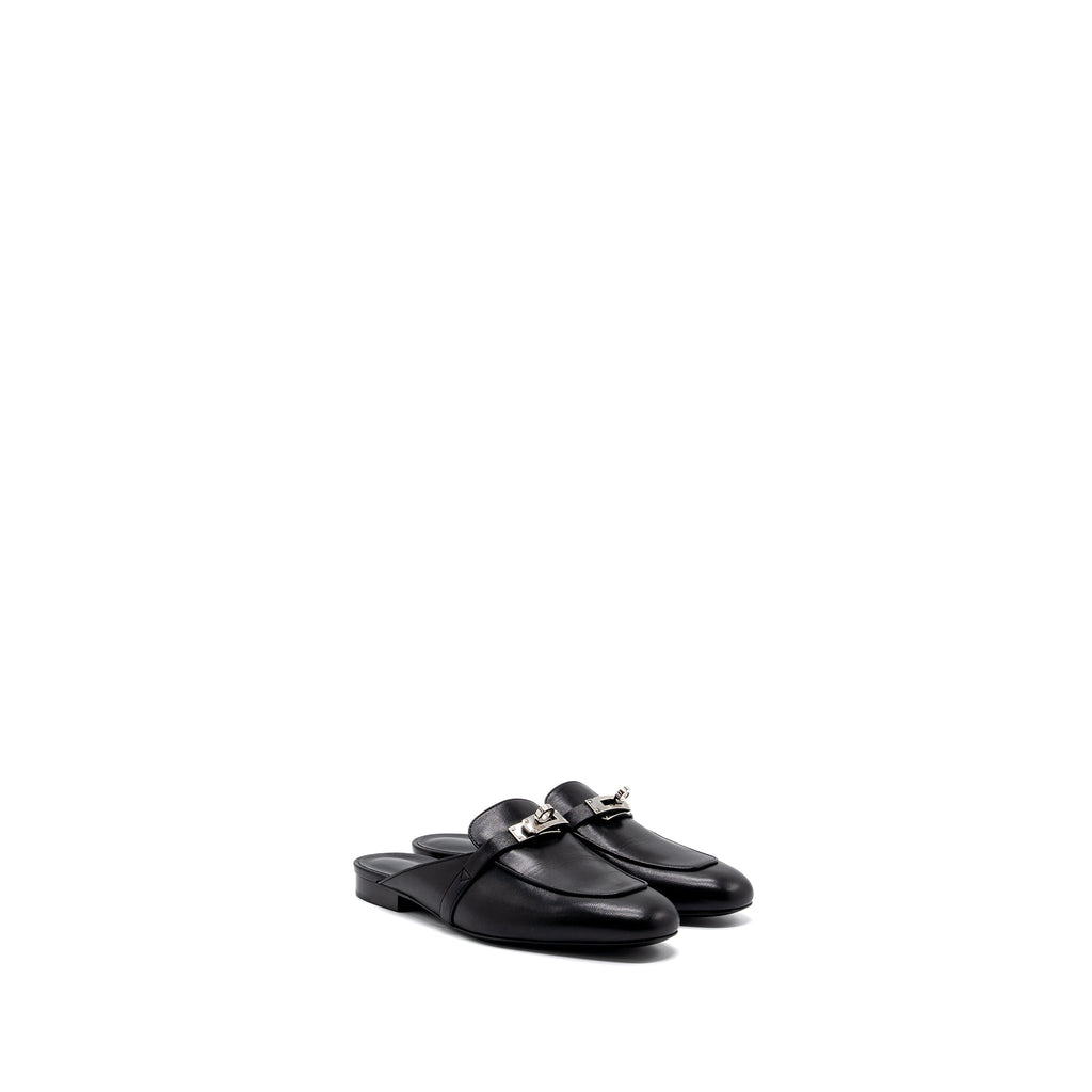 HERMES OZ MULE GOATSKIN BLACK SHW