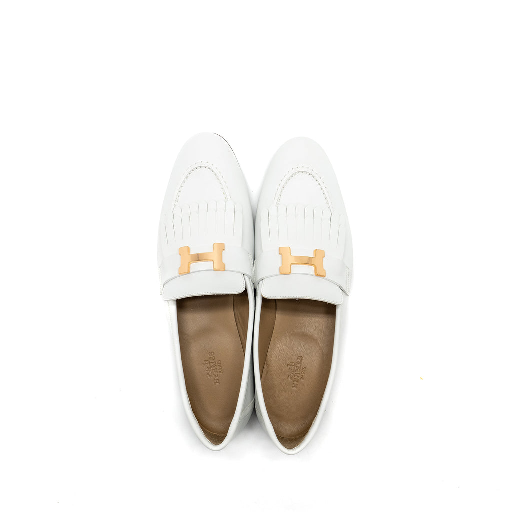 HERMES MOCCASIN ROYAL LOAFER WHITE RGHW