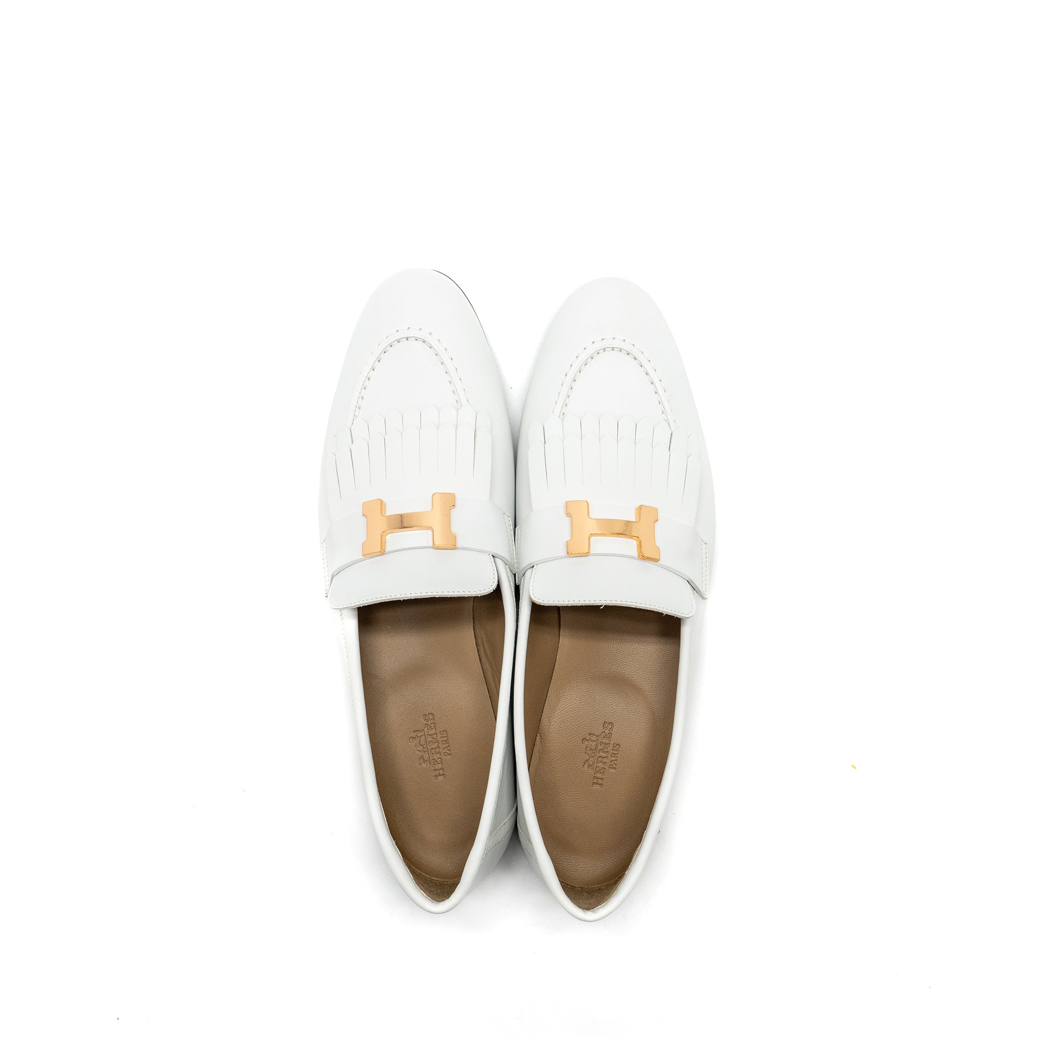 HERMES MOCCASIN ROYAL LOAFER WHITE RGHW