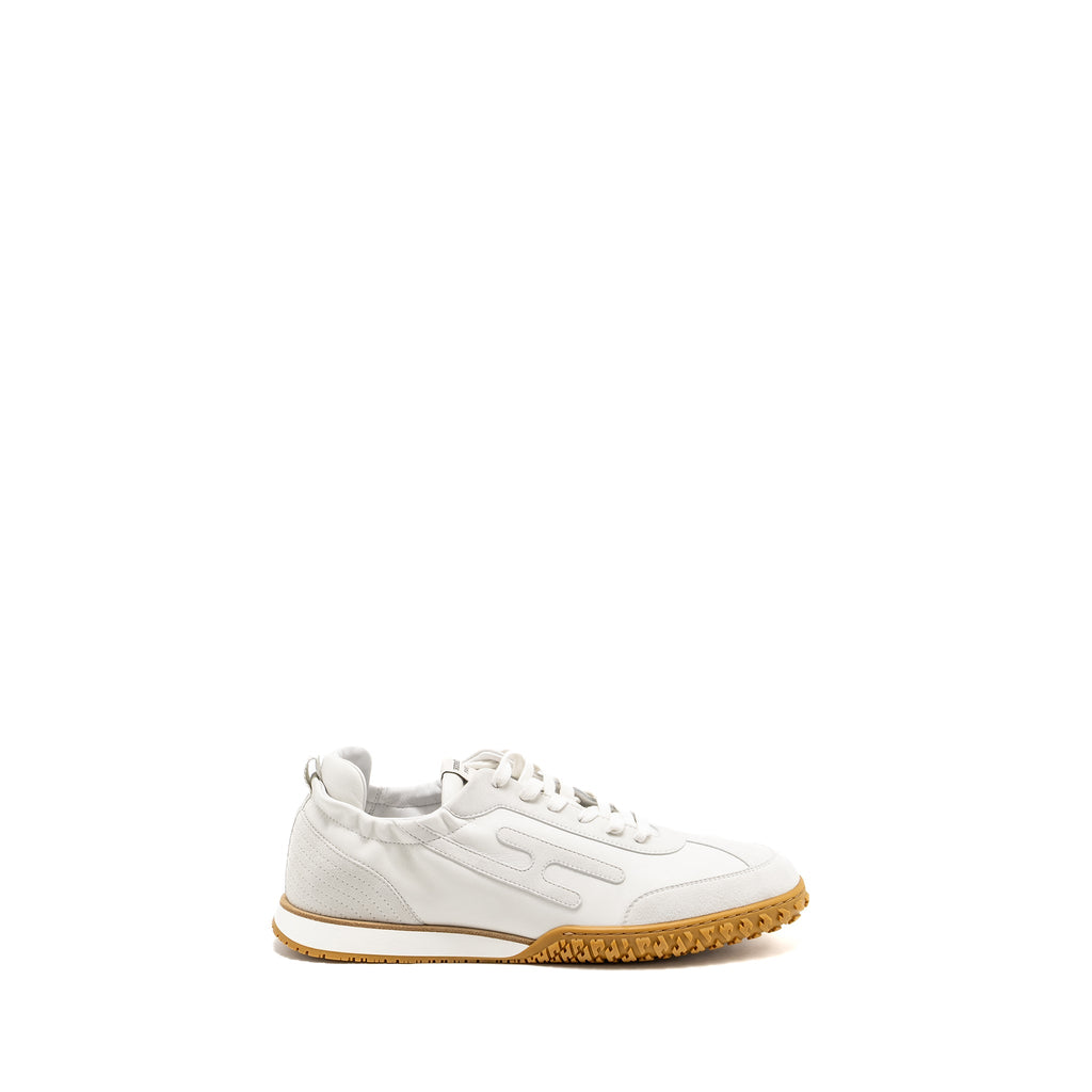 HERMES JET SNEAKER NAPPA/SUEDE GOATSKIN BLANC