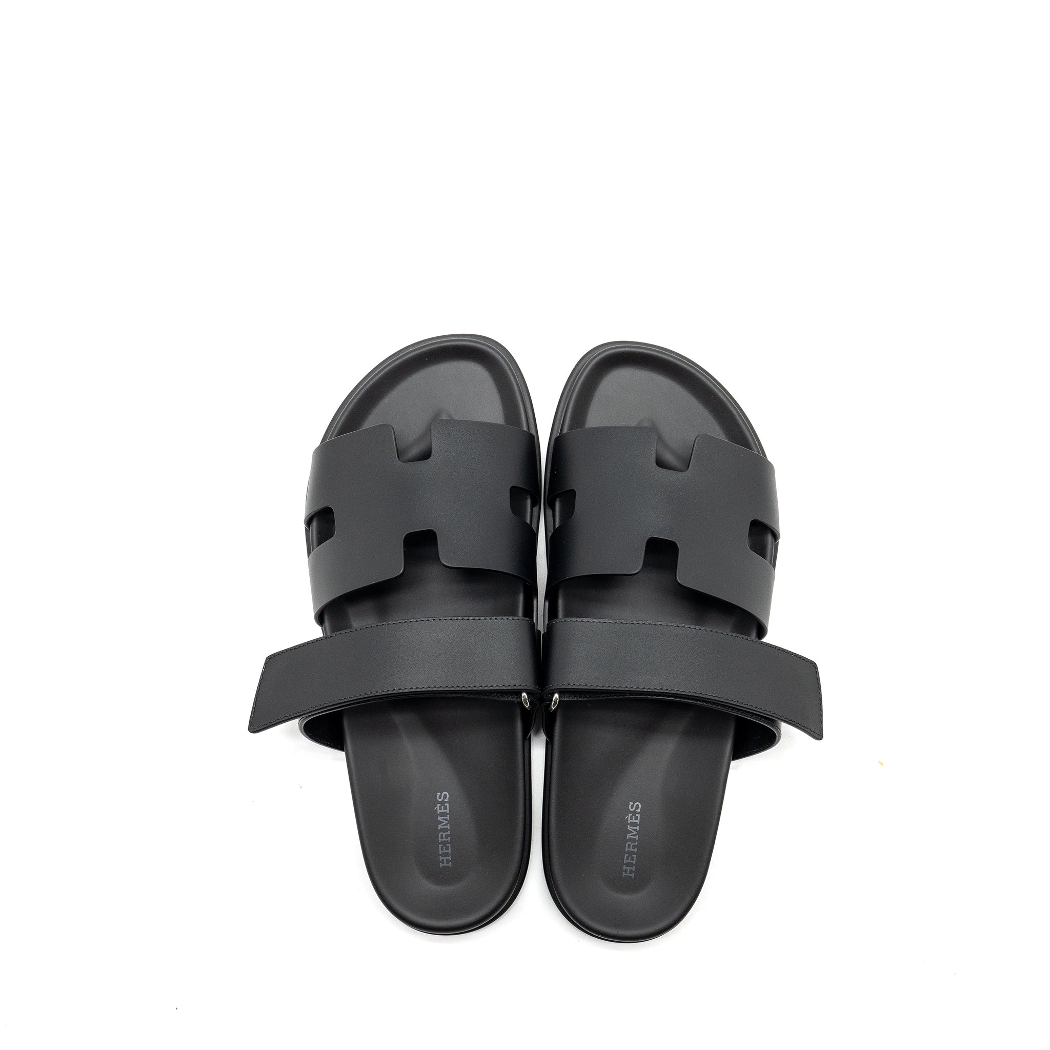 HERMES HOMME CHYPRE SANDALS BLACK