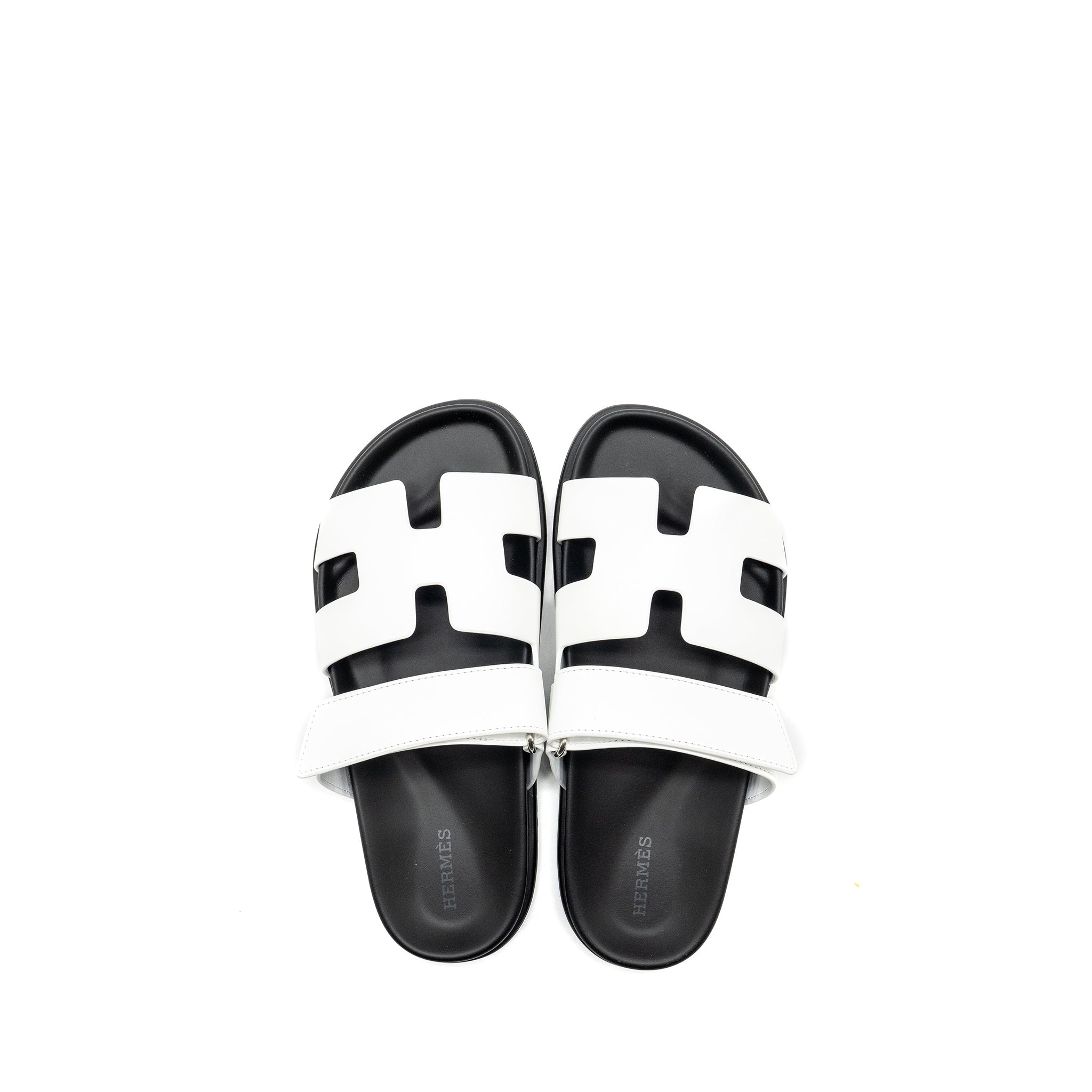 HERMES CHYPRE SANDALS WHITE