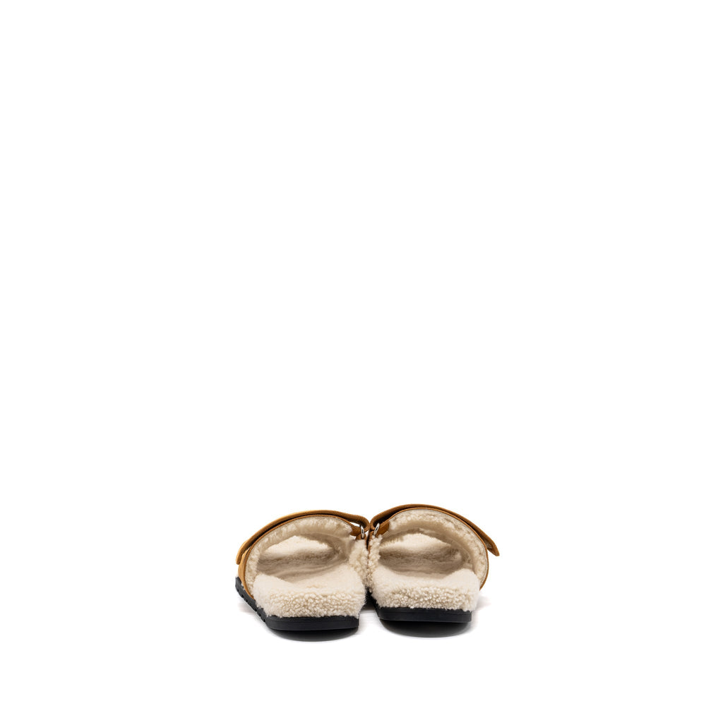 HERMES CHYPRE SANDAL CALFSKIN / SHEARLING GOLD