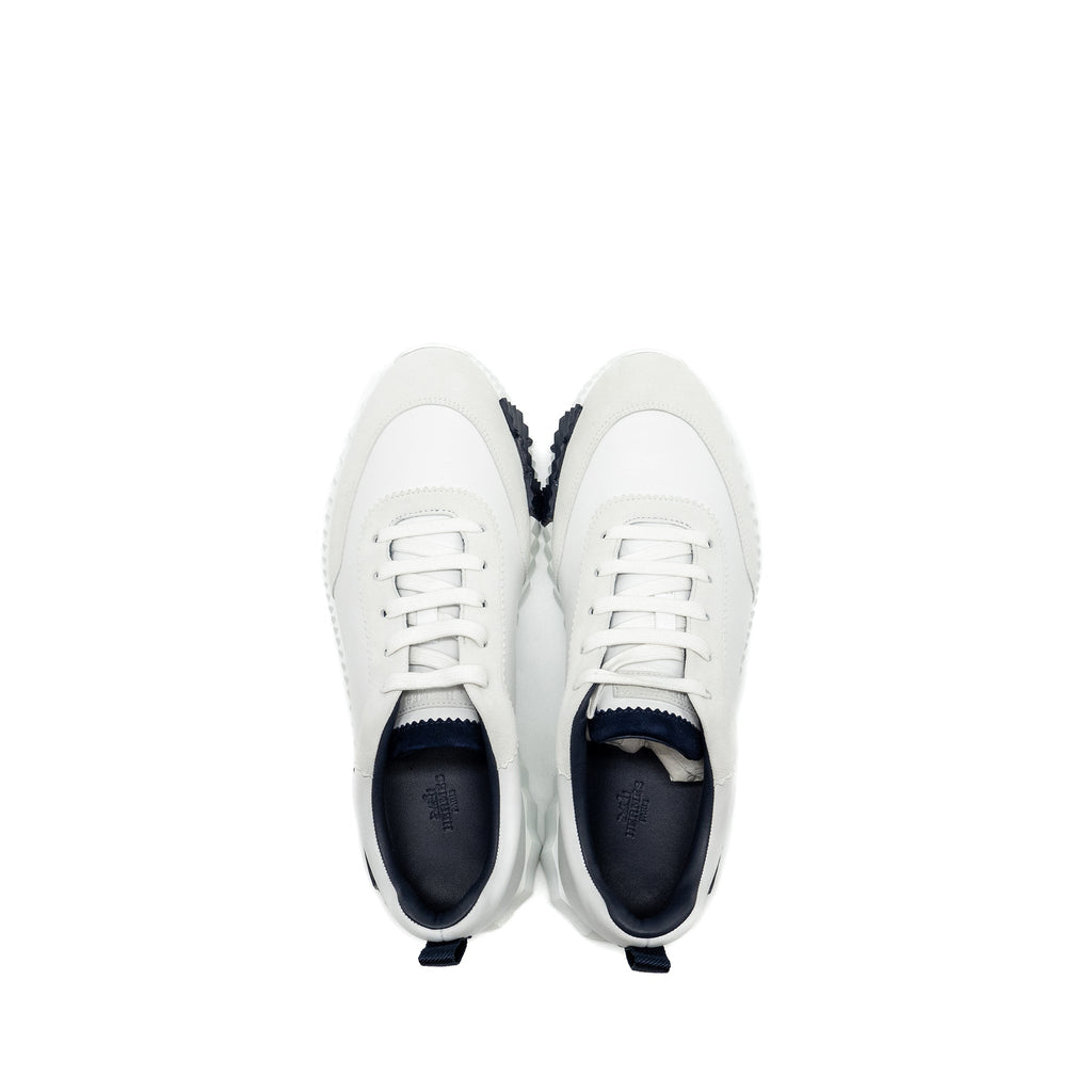 HERMES HOMME BOUNCING SNEAKER LEATHER BLANC/NOIR
