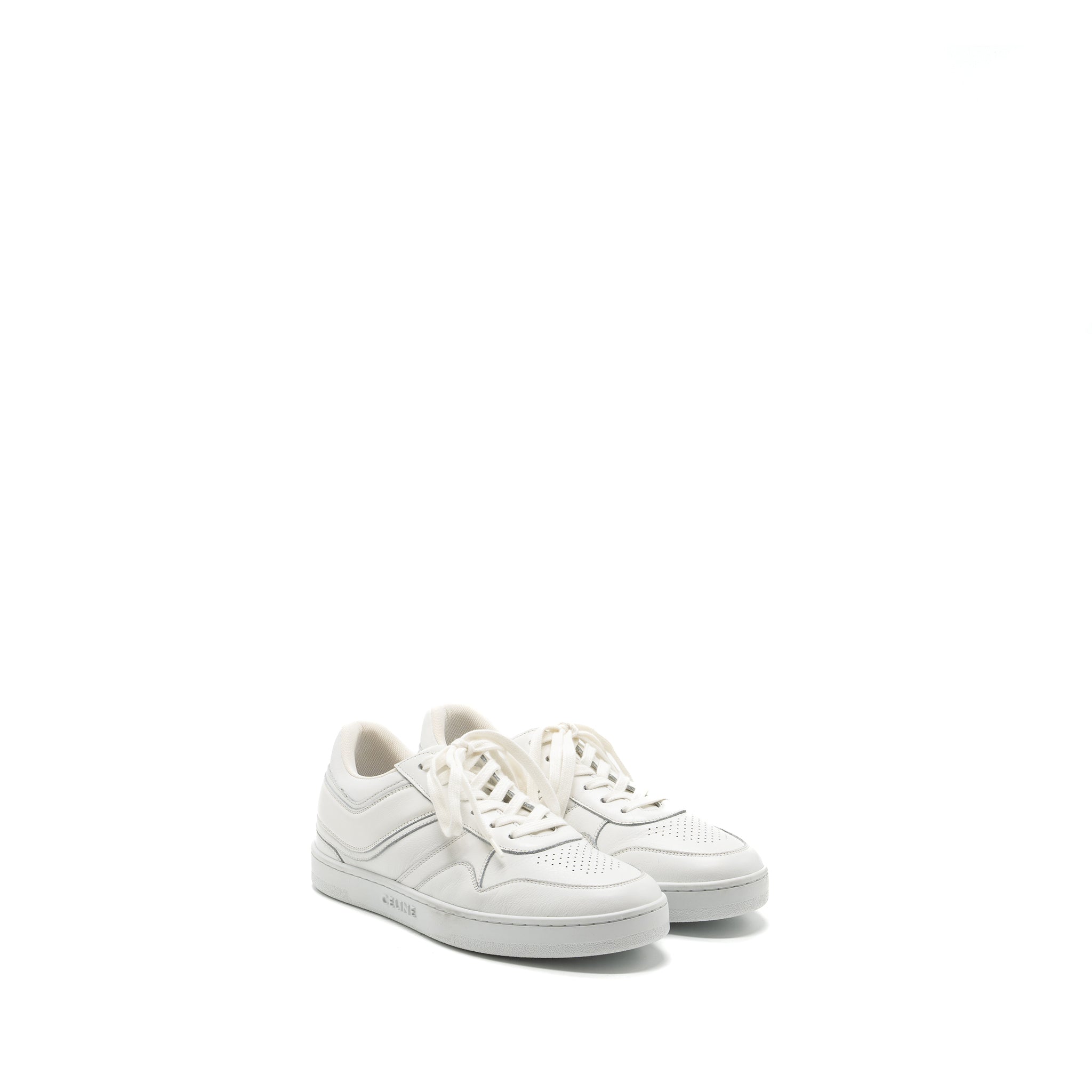 CELINE LOW LACE-UP SNEAKERS WHITE