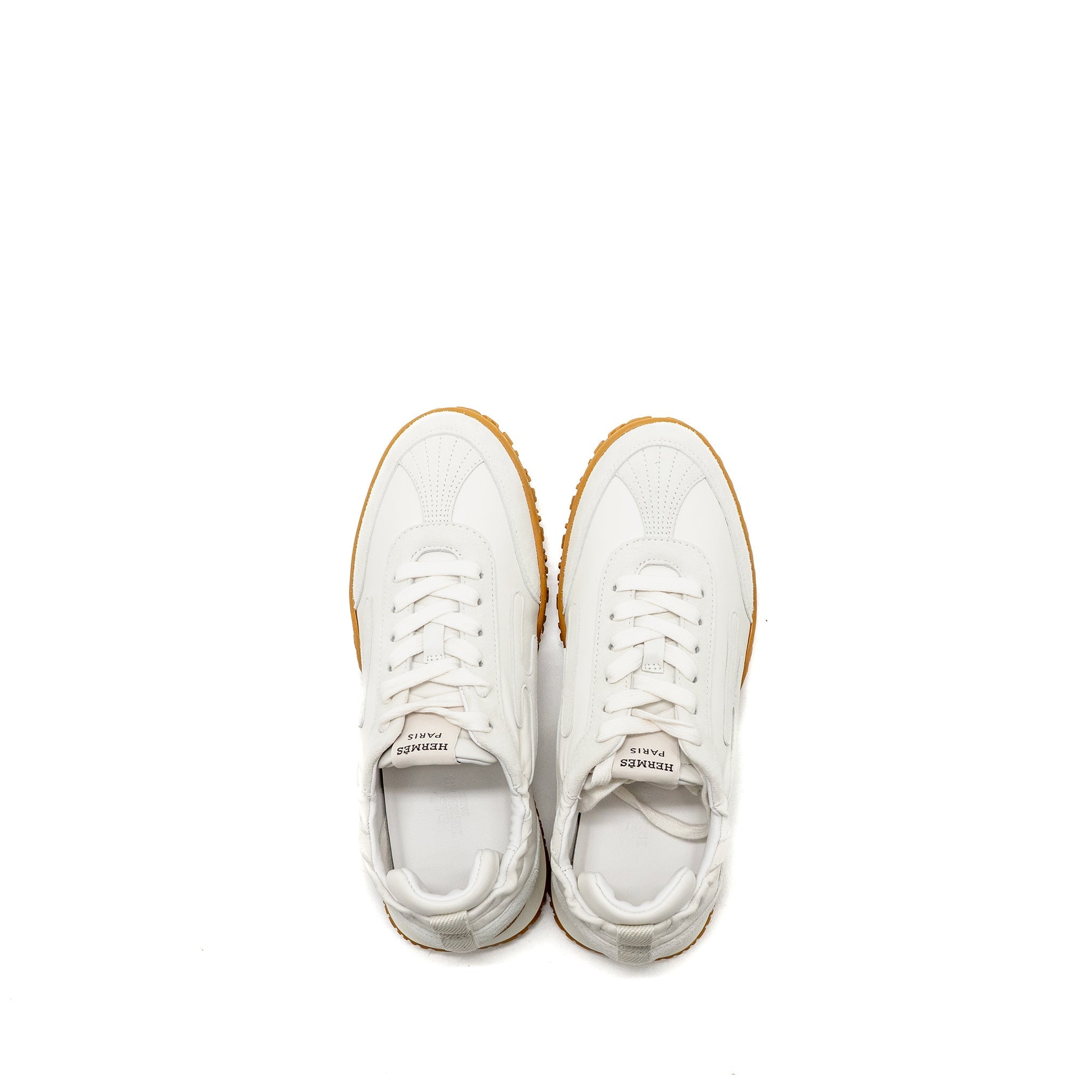 HERMES JET SNEAKER NAPPA/SUEDE GOATSKIN BLANC