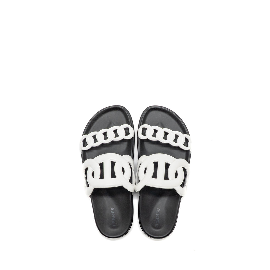 HERMES EXTRA SANDALS NAPPA BLANC